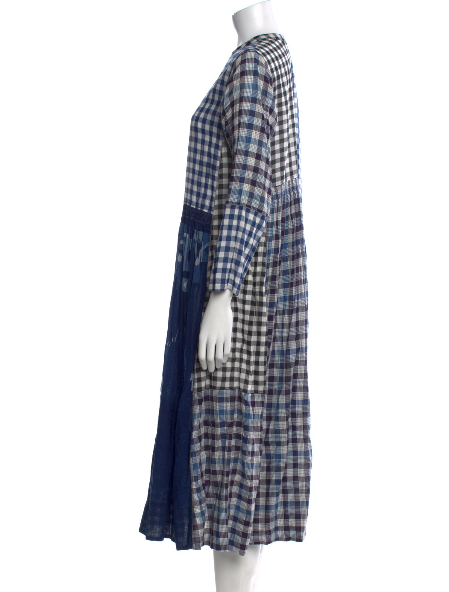 Injiri Plaid Print Midi Length Dress