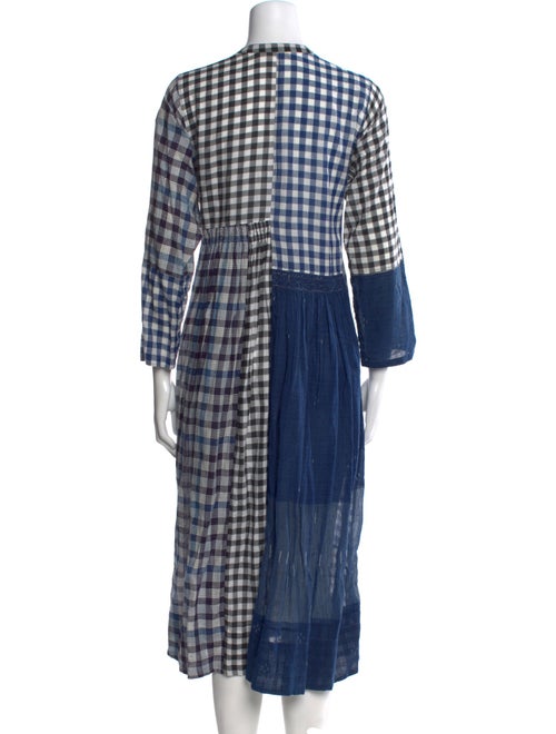 Injiri Plaid Print Midi Length Dress