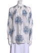 Injiri Floral Print Mock Neck Blouse
