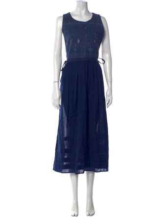 Injiri Crew Neck Midi Length Dress