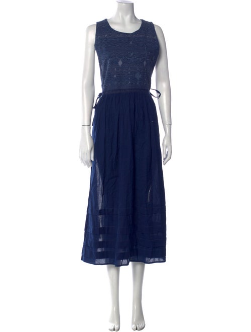 Injiri Crew Neck Midi Length Dress