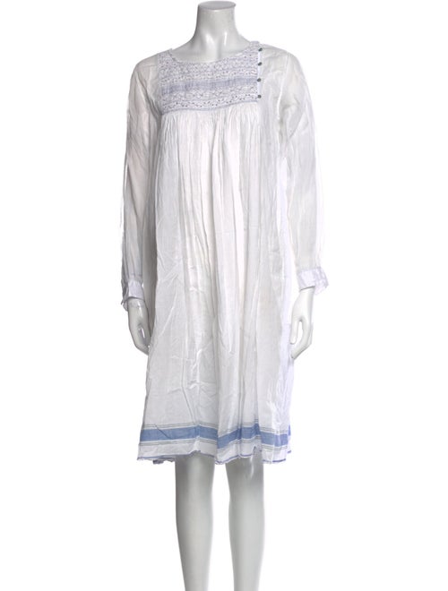 Injiri Bateau Neckline Knee-Length Dress