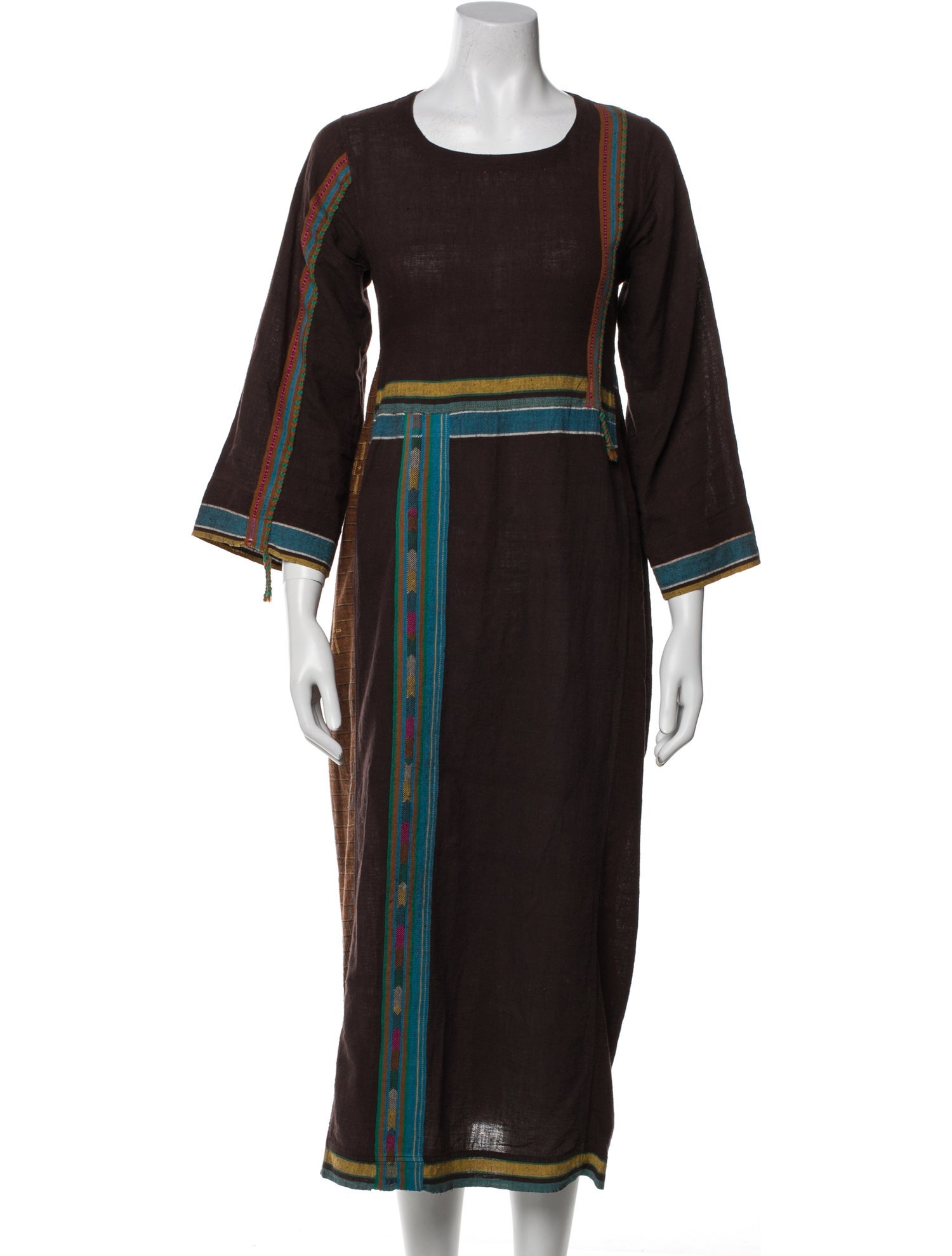 Injiri Striped Midi Length Dress