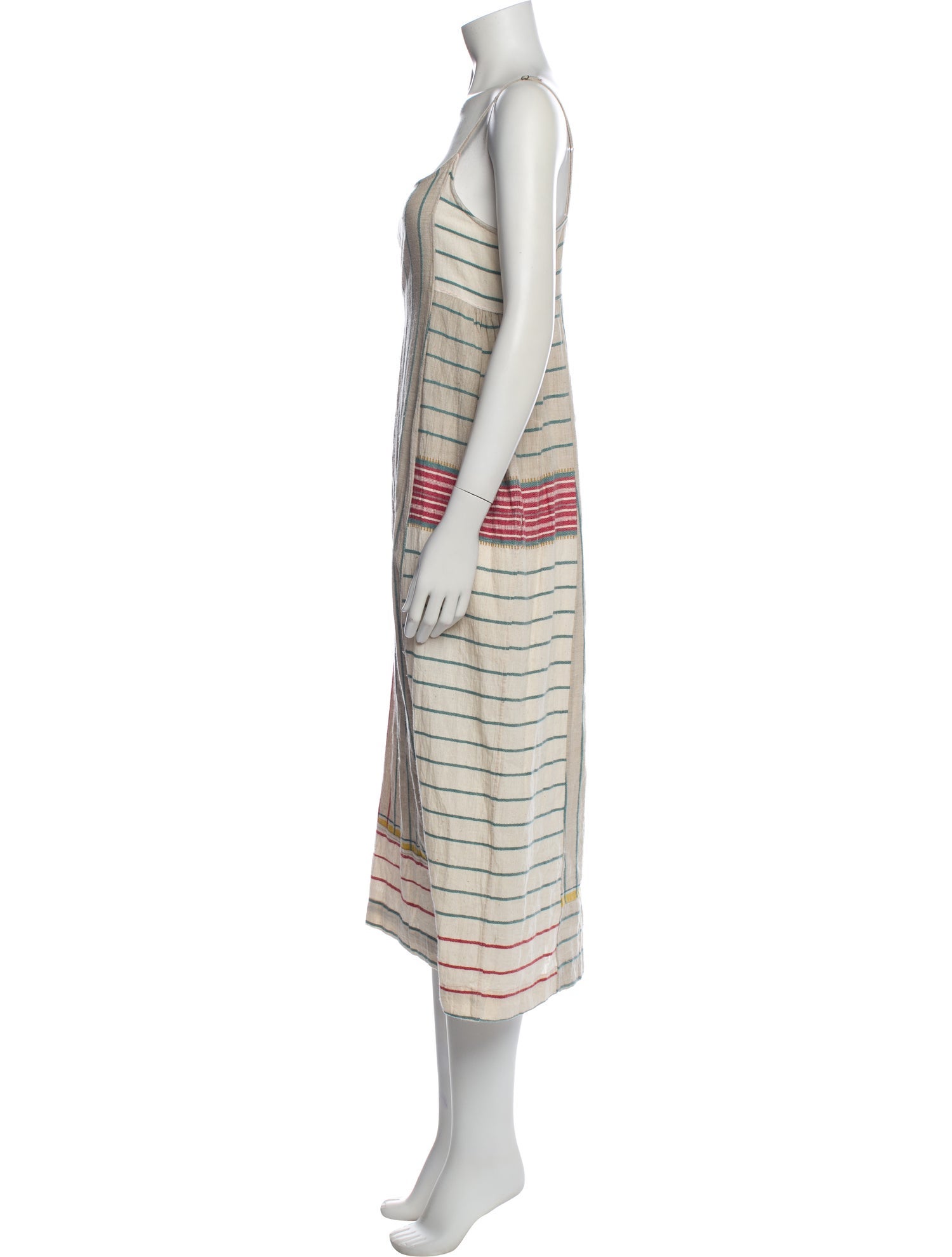 Injiri Striped Midi Length Dress