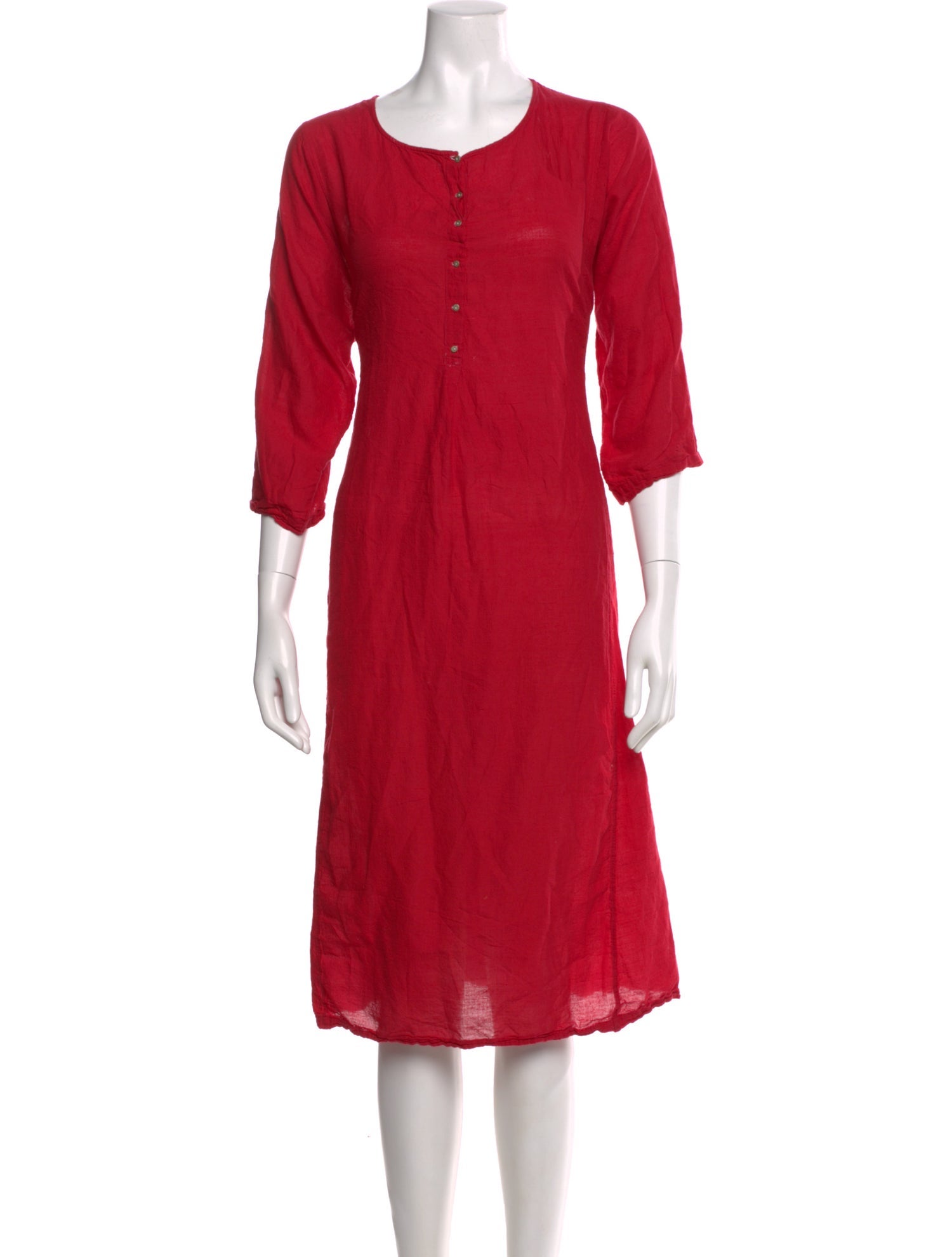 Injiri Scoop Neck Midi Length Dress