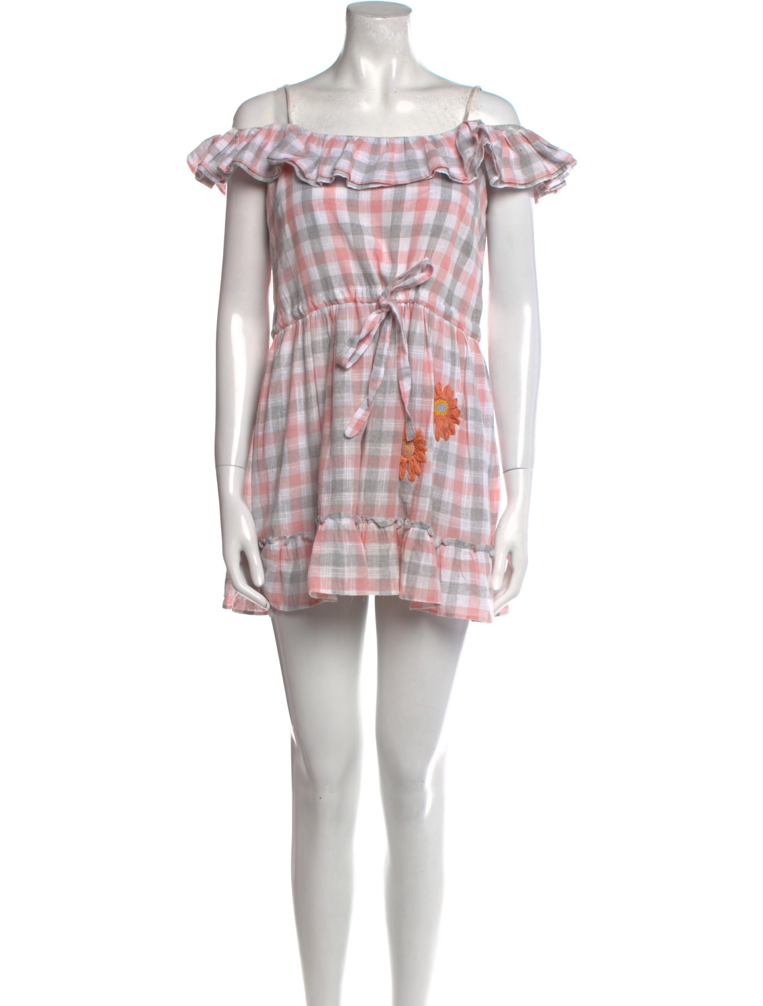 Innika Choo Plaid Print Mini Dress