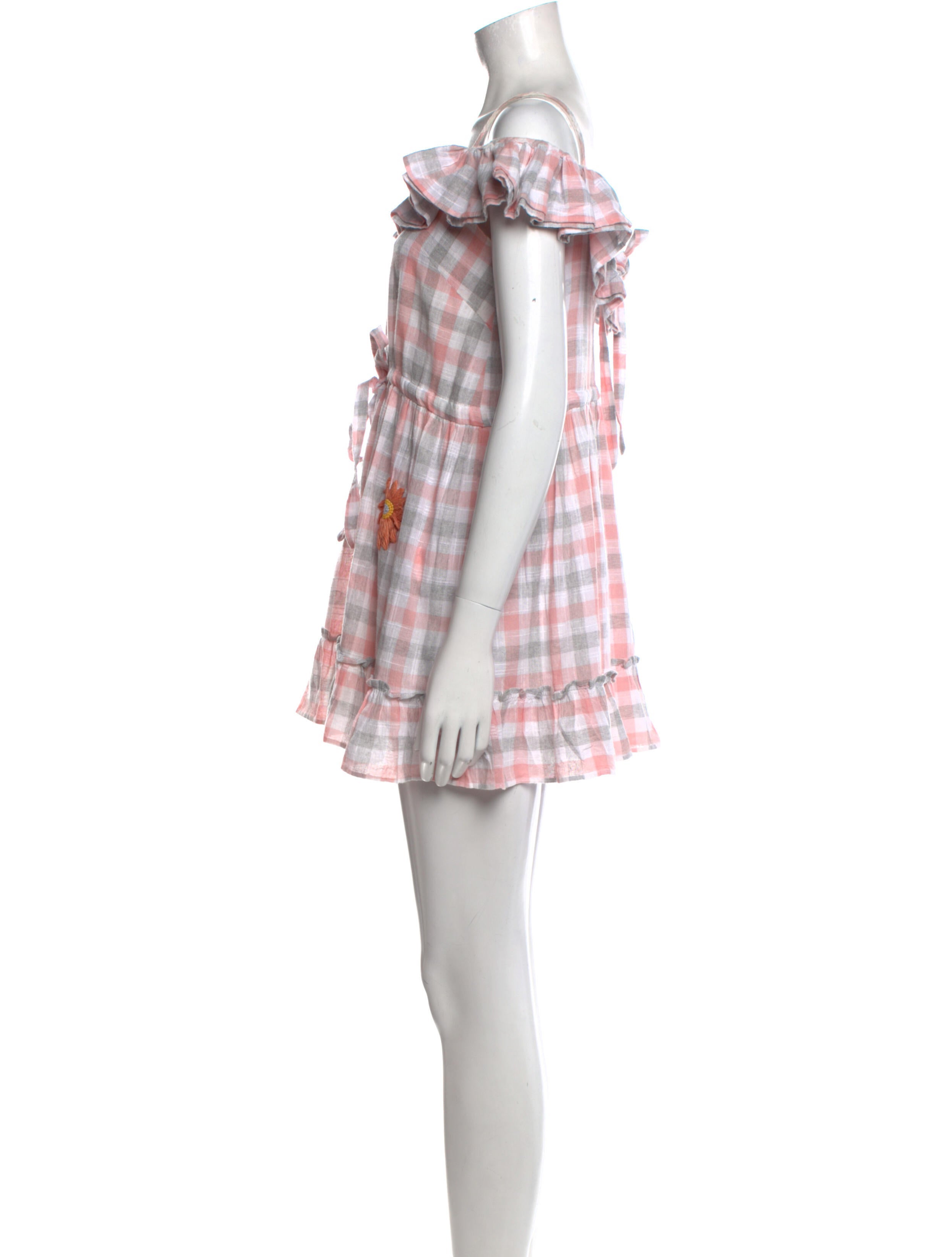 Innika Choo Plaid Print Mini Dress