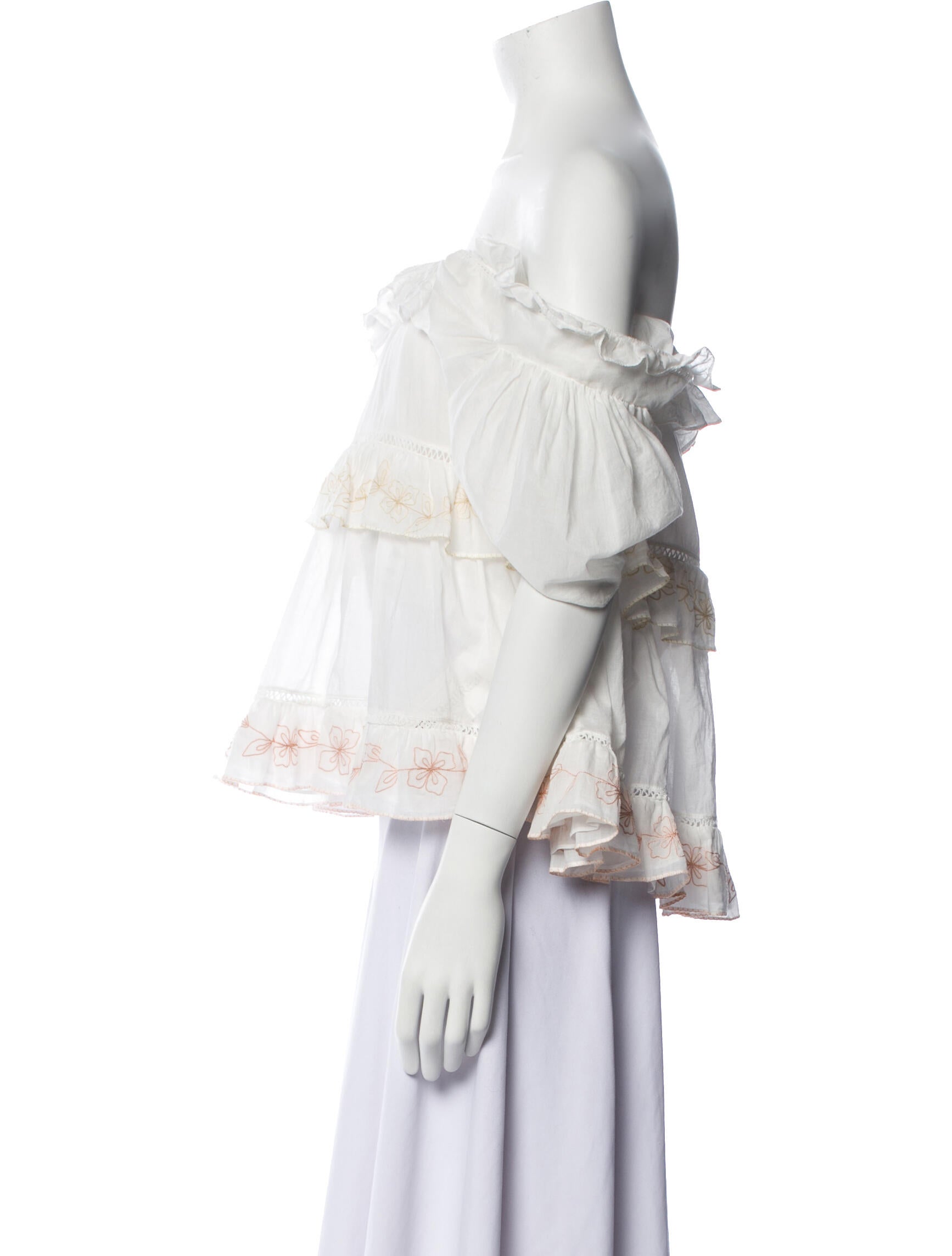 Innika Choo Off-The-Shoulder Three-Quarter Sleeve Blouse