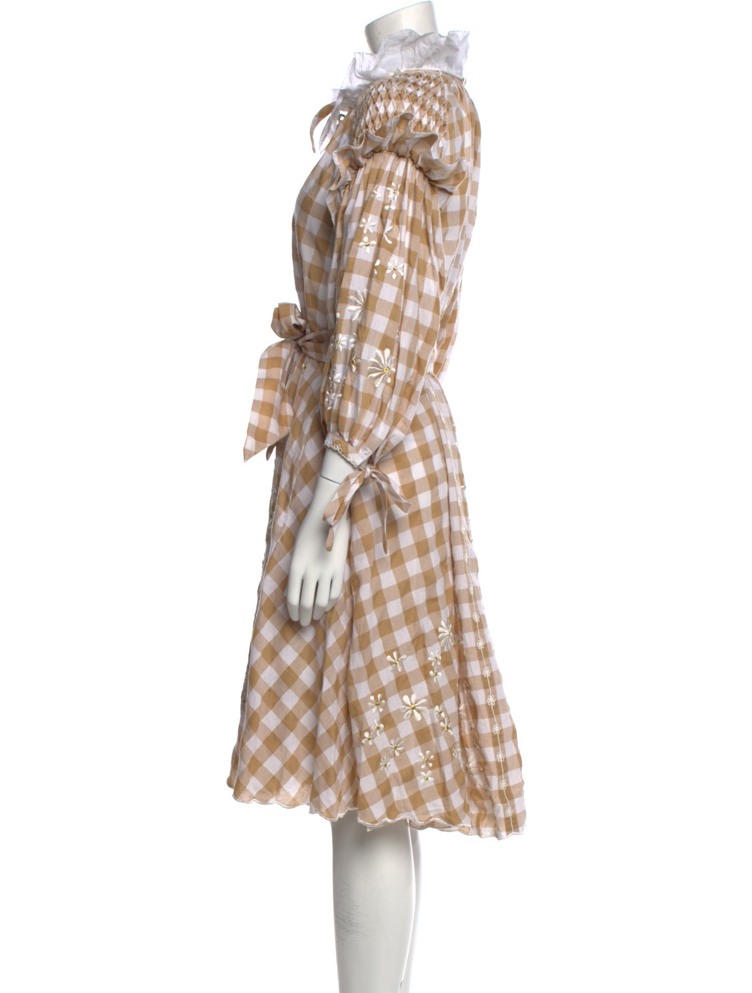 Innika Choo Plaid Print Midi Length Dress