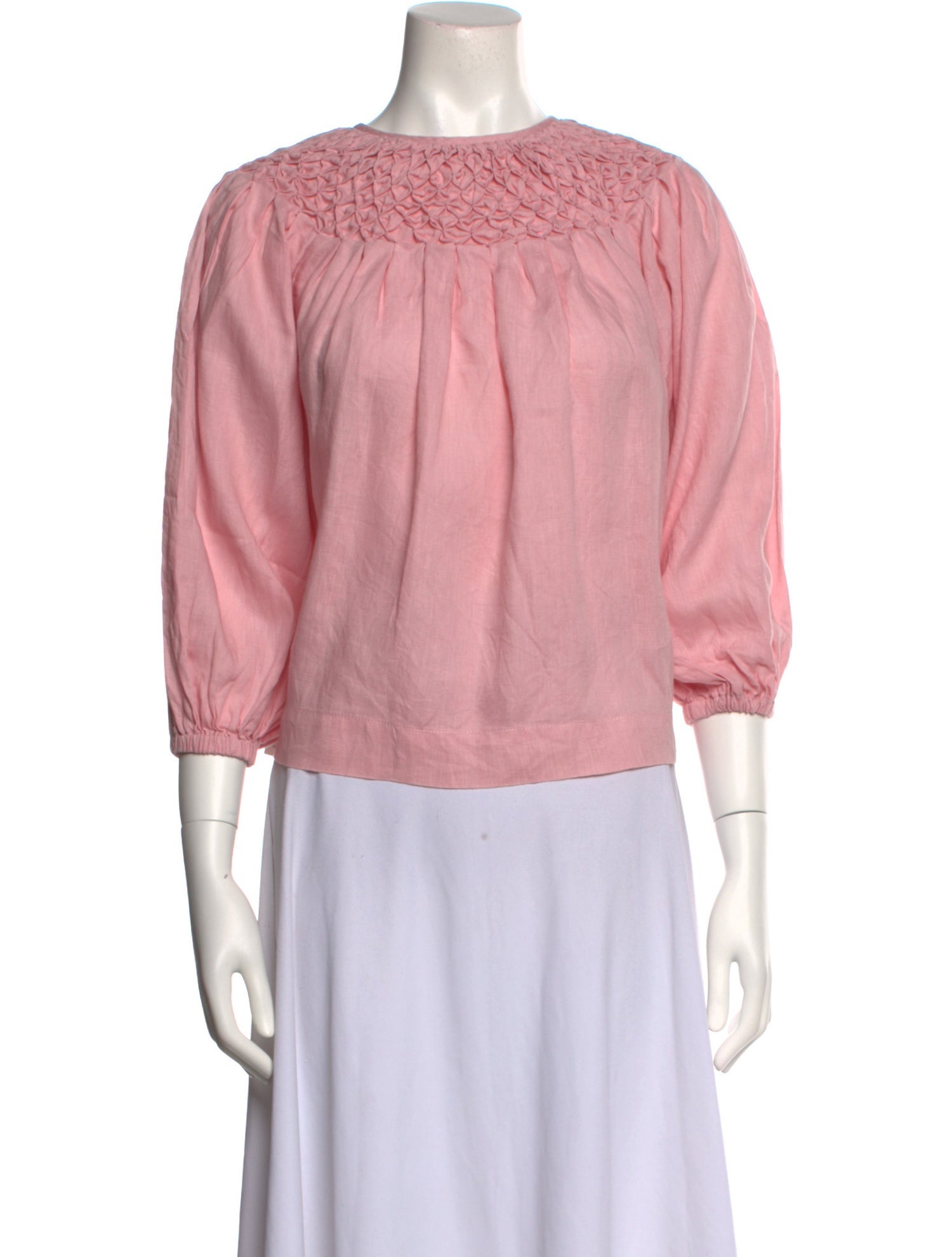 Innika Choo Linen Bateau Neckline Blouse