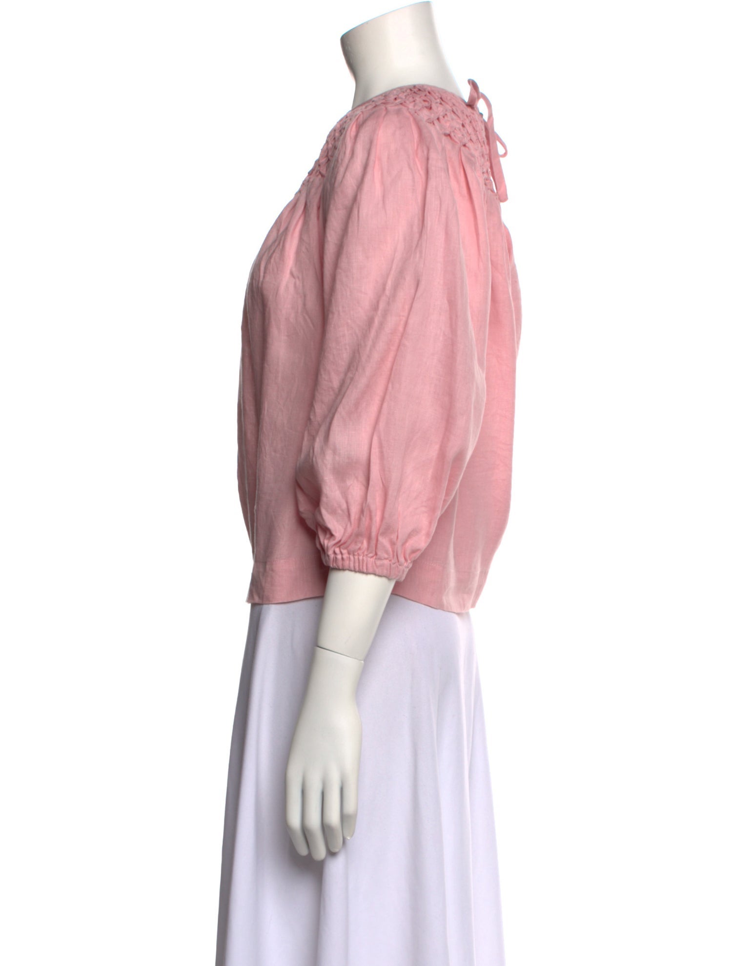 Innika Choo Linen Bateau Neckline Blouse