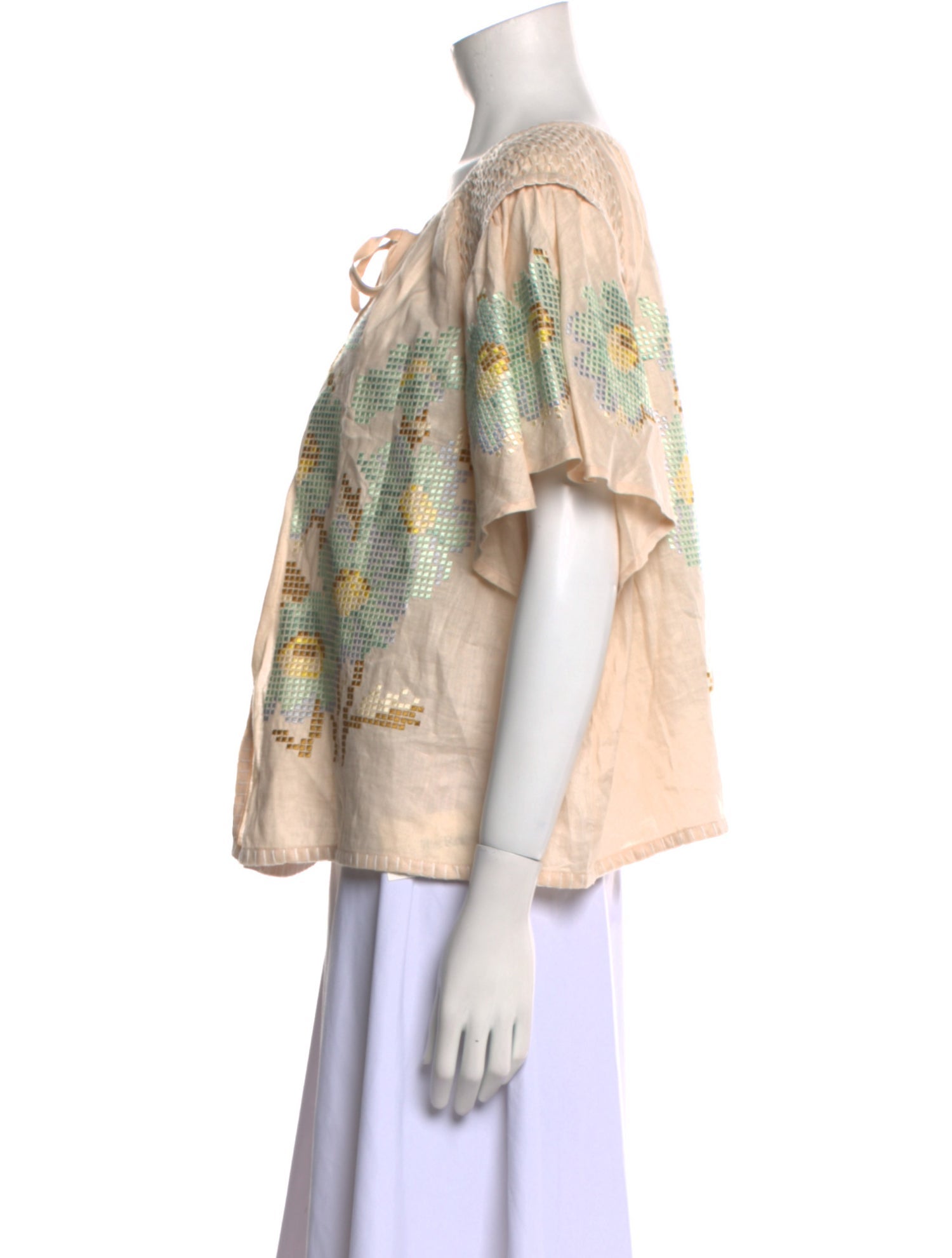 Innika Choo Linen Printed Blouse