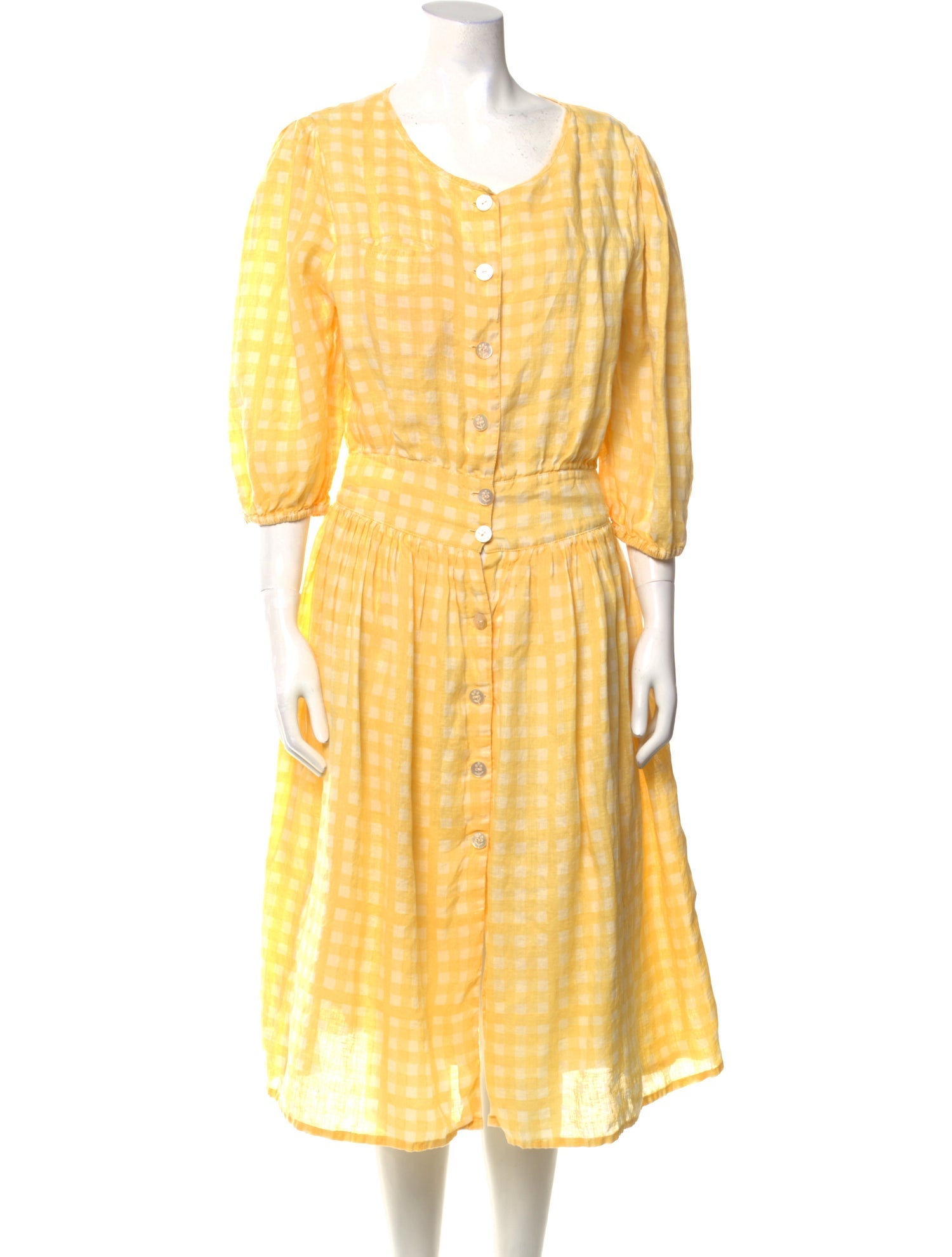 Innika Choo Linen Midi Length Dress