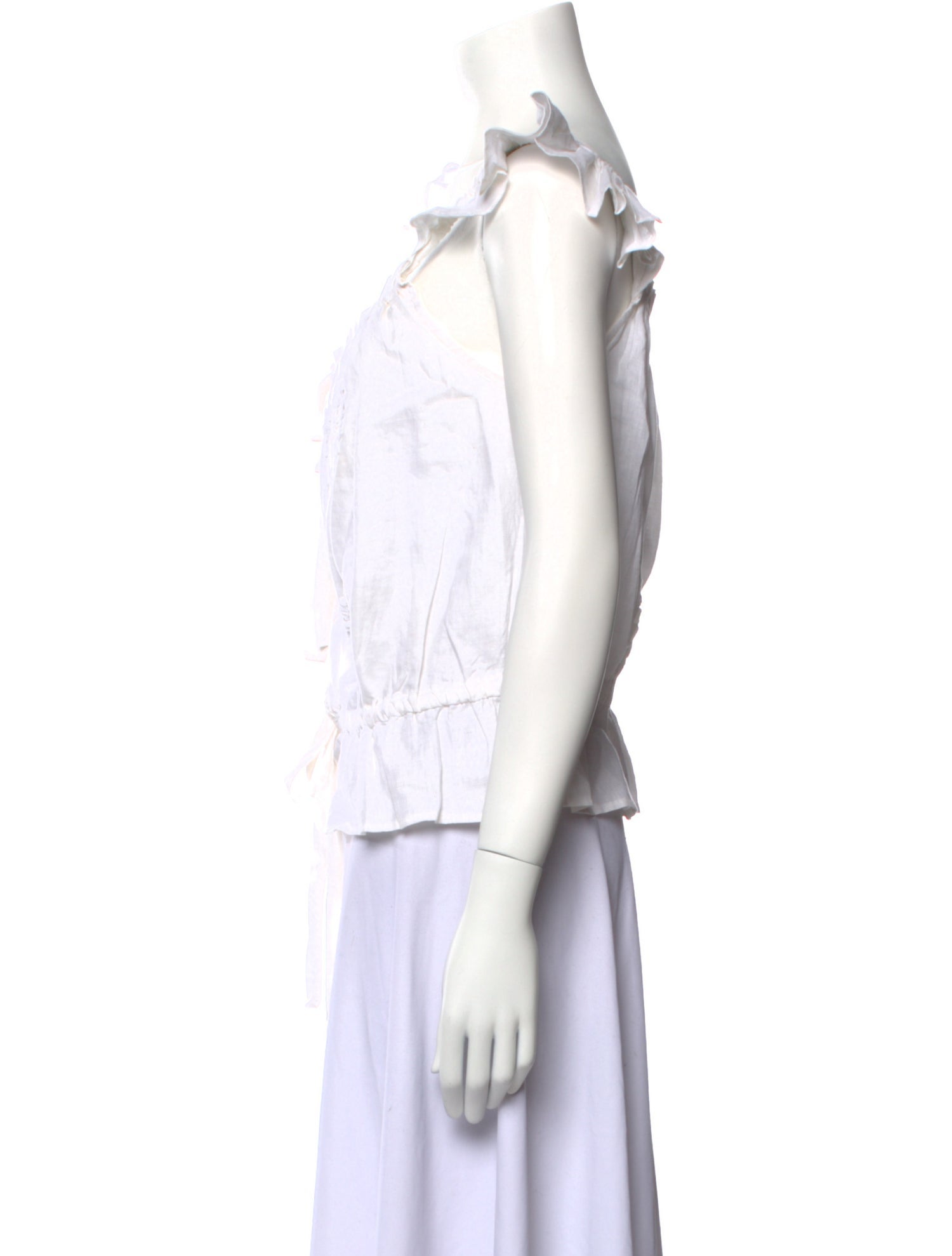 Innika Choo Linen Square Neckline Top