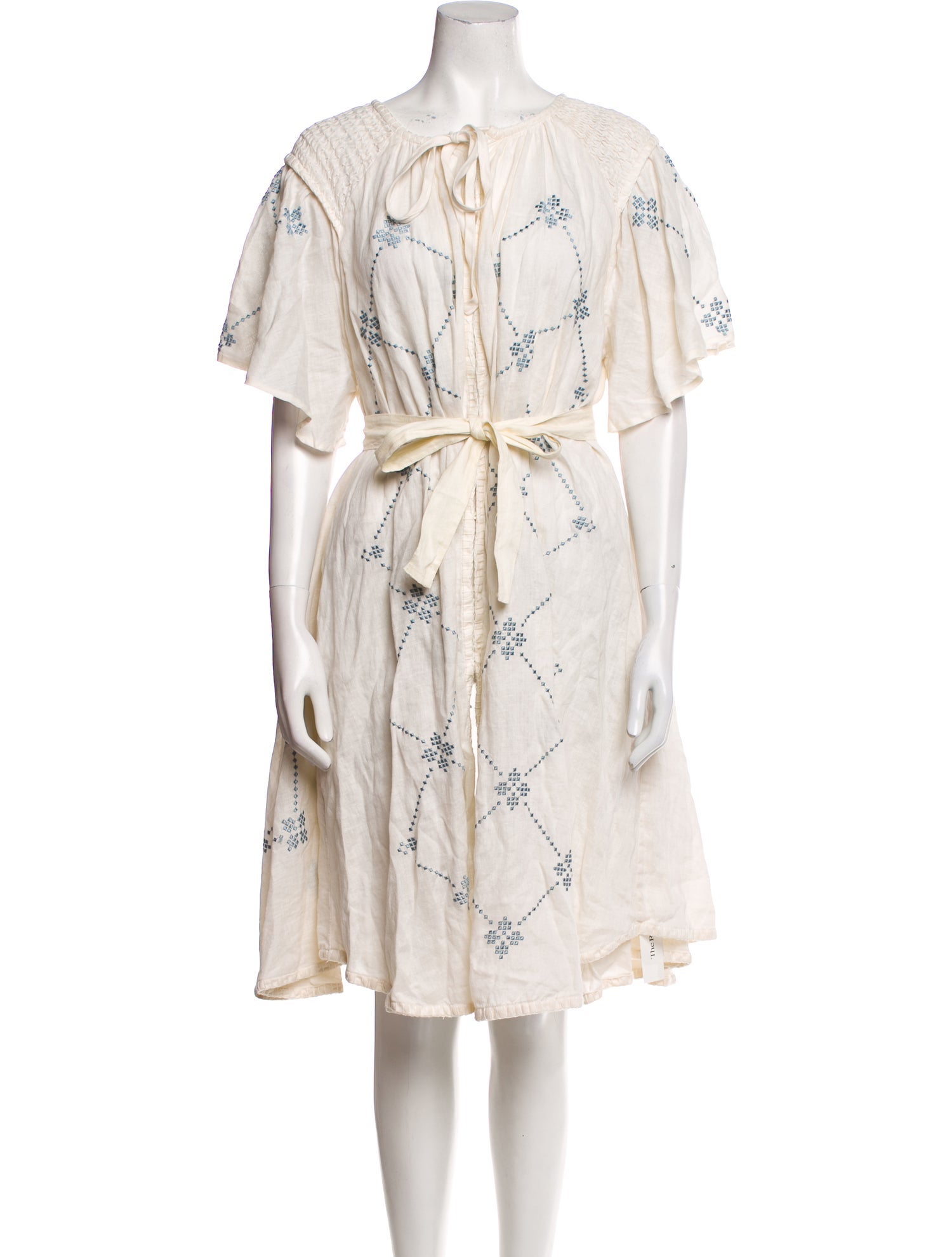 Innika Choo Linen Knee-Length Dress