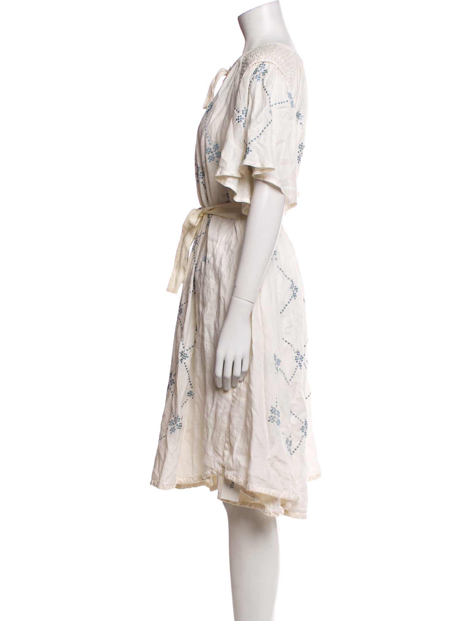 Innika Choo Linen Knee-Length Dress