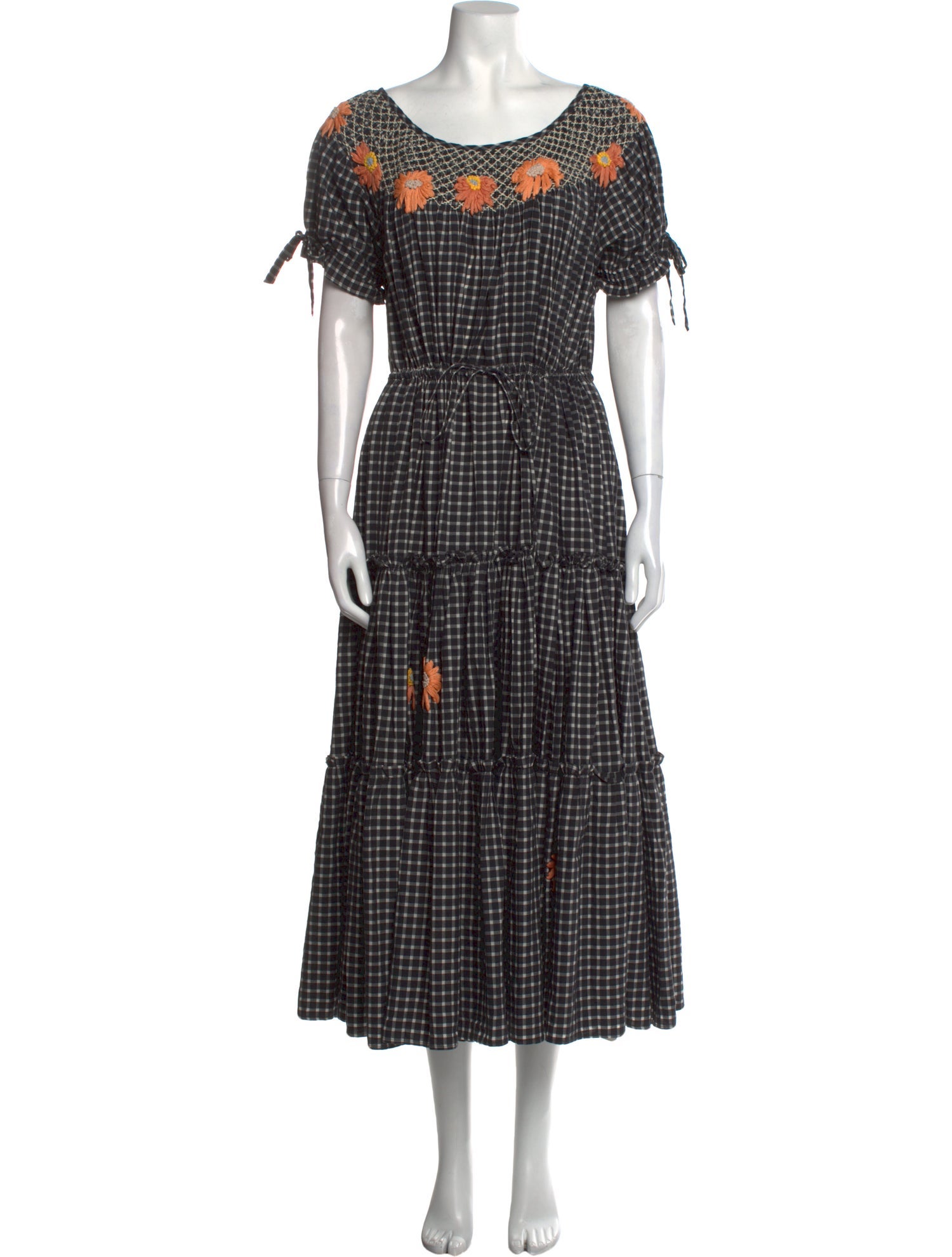 Innika Choo Plaid Print Long Dress