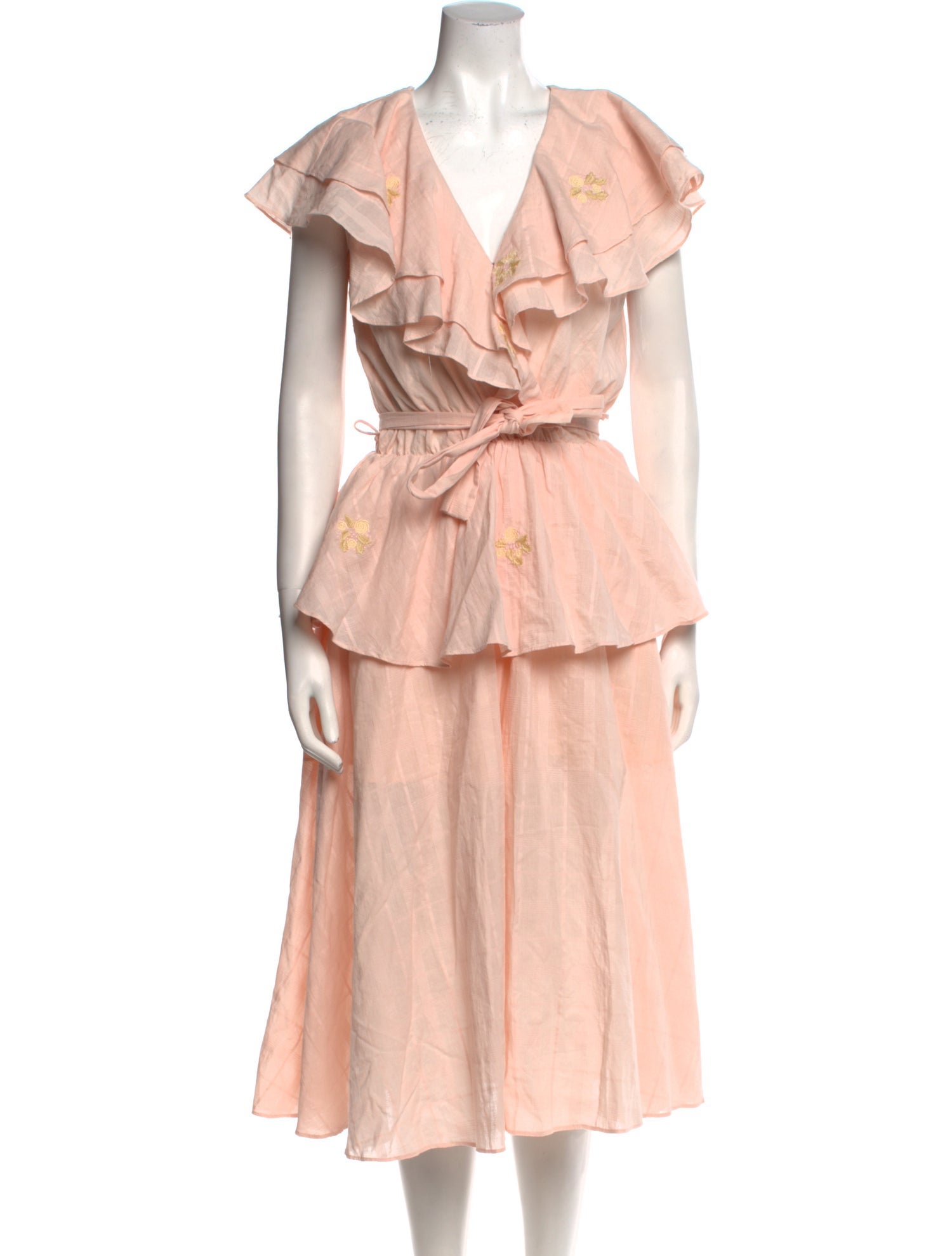 Innika Choo V-Neck Midi Length Dress