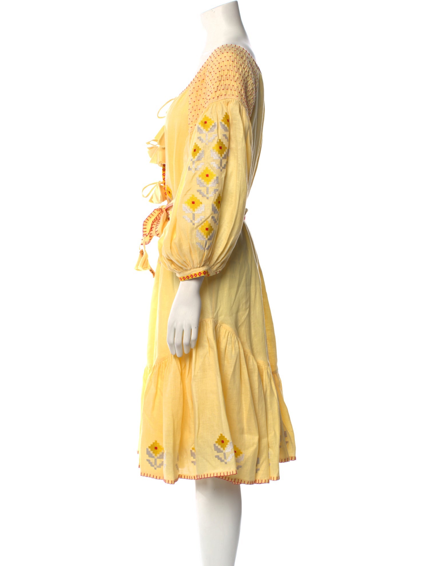 Innika Choo Linen Midi Length Dress