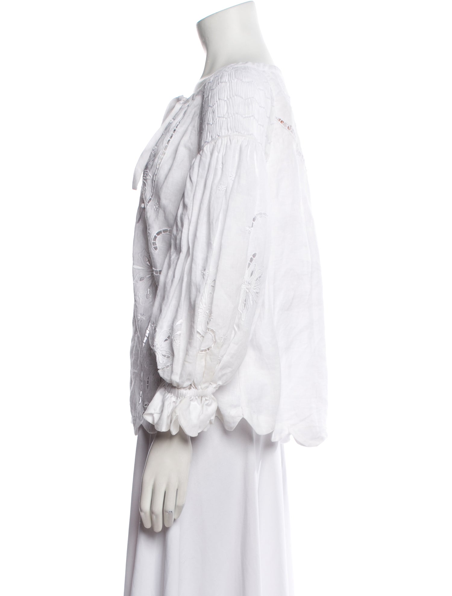 Innika Choo Linen Bateau Neckline Blouse