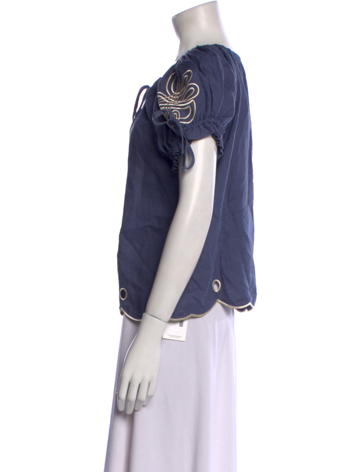 Innika Choo Linen Square Neckline Blouse