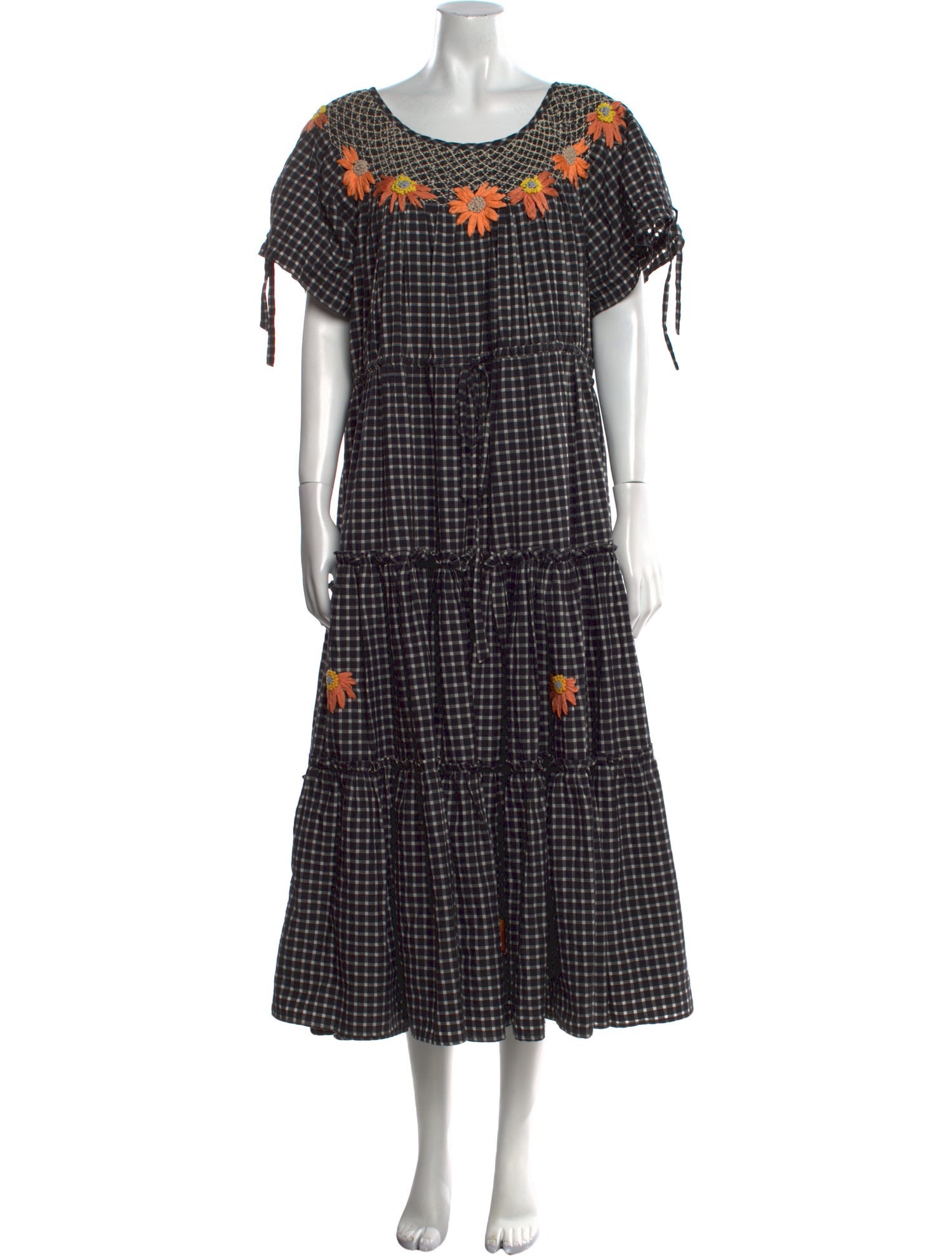 Innika Choo Plaid Print Long Dress