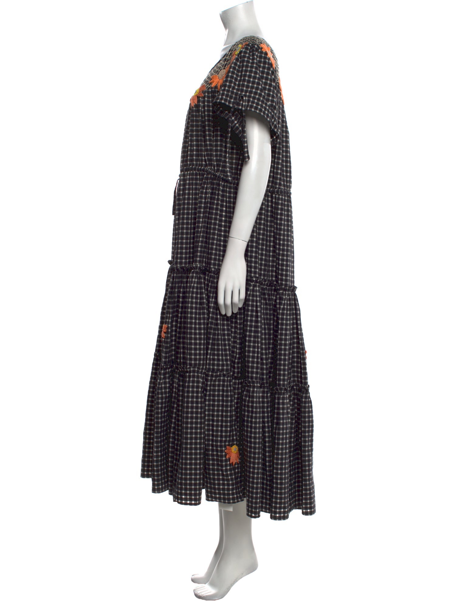 Innika Choo Plaid Print Long Dress