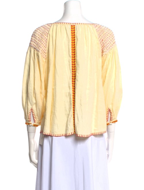 Innika Choo Linen Patterned Blouse