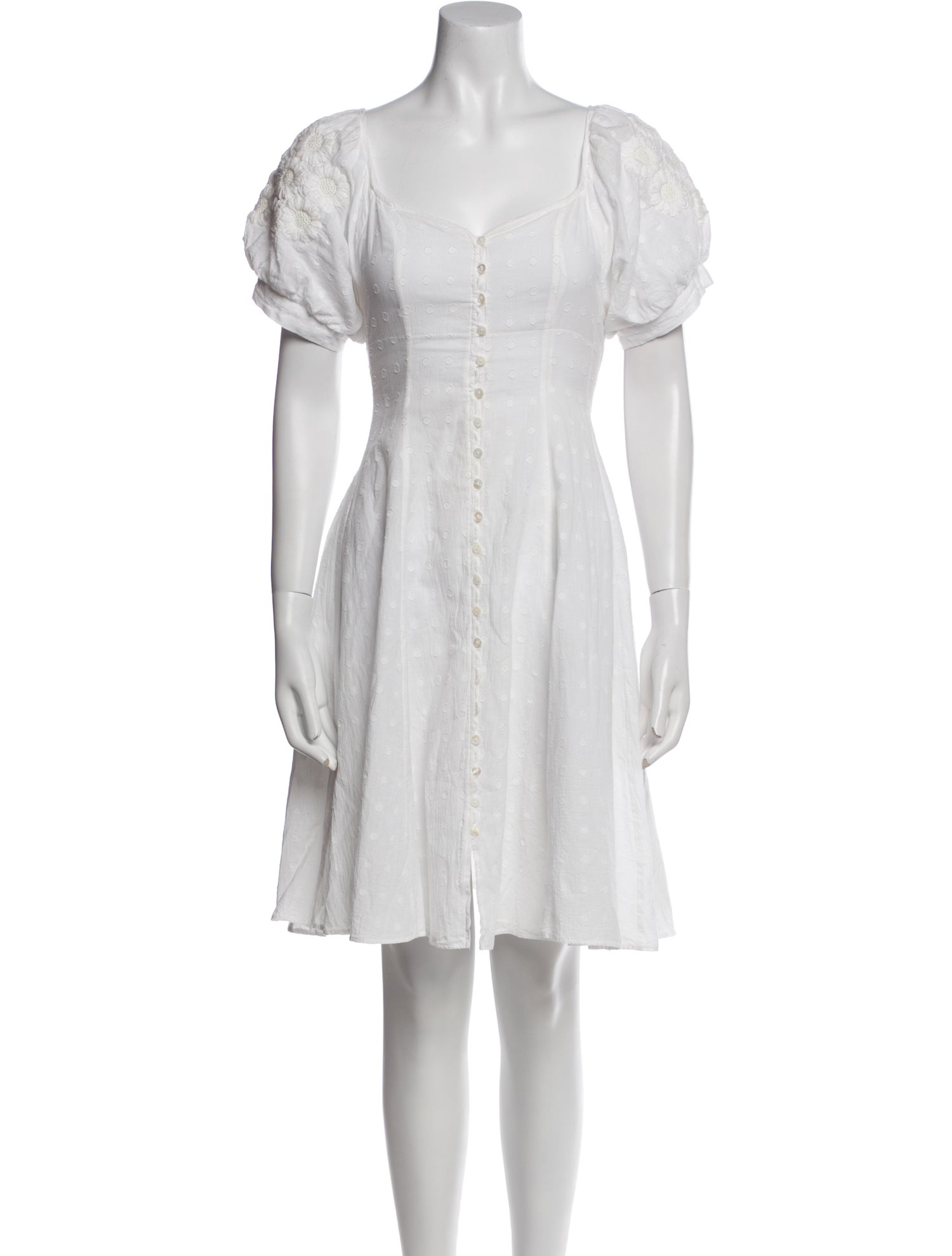 Innika Choo Square Neckline Knee-Length Dress