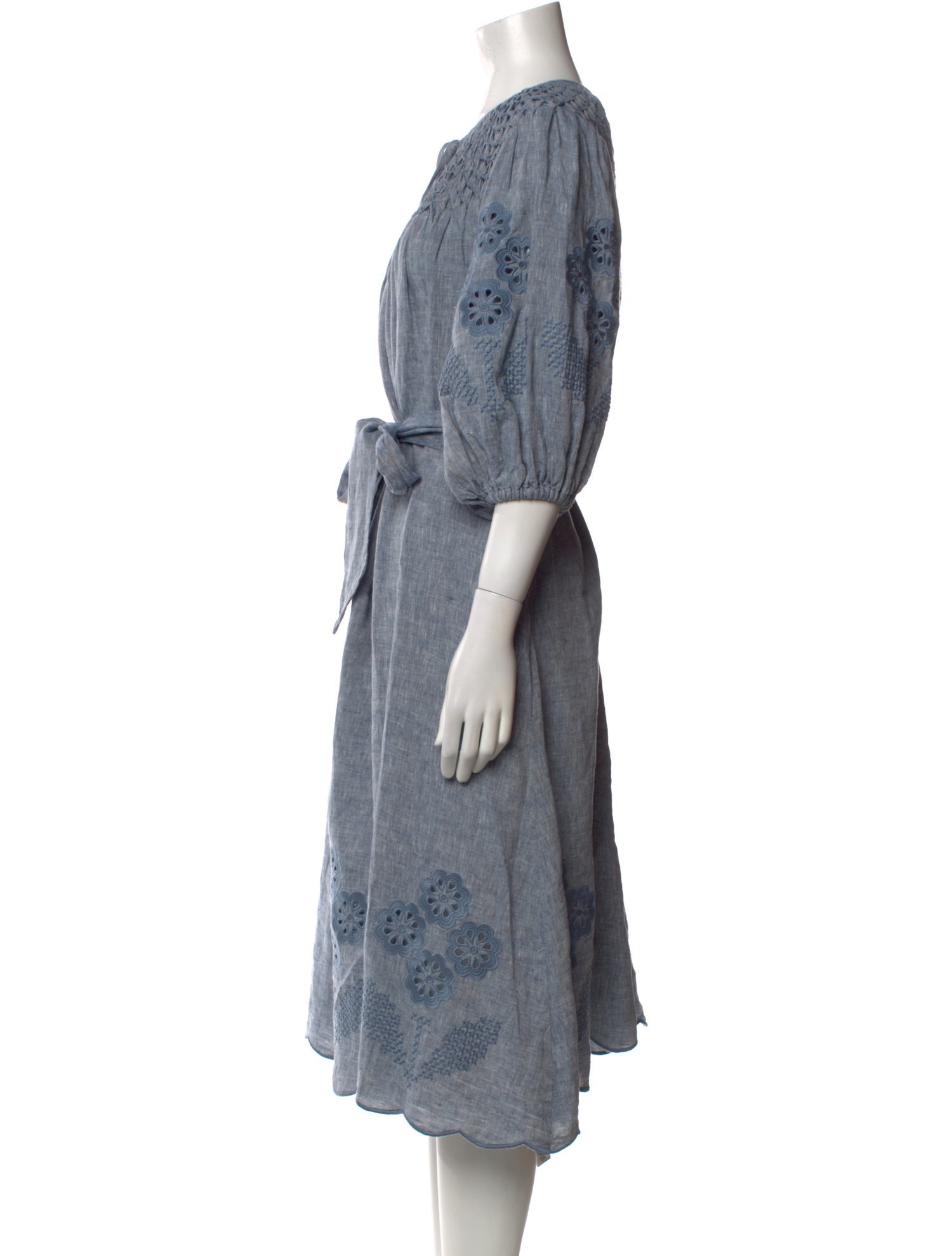 Innika Choo Linen Midi Length Dress