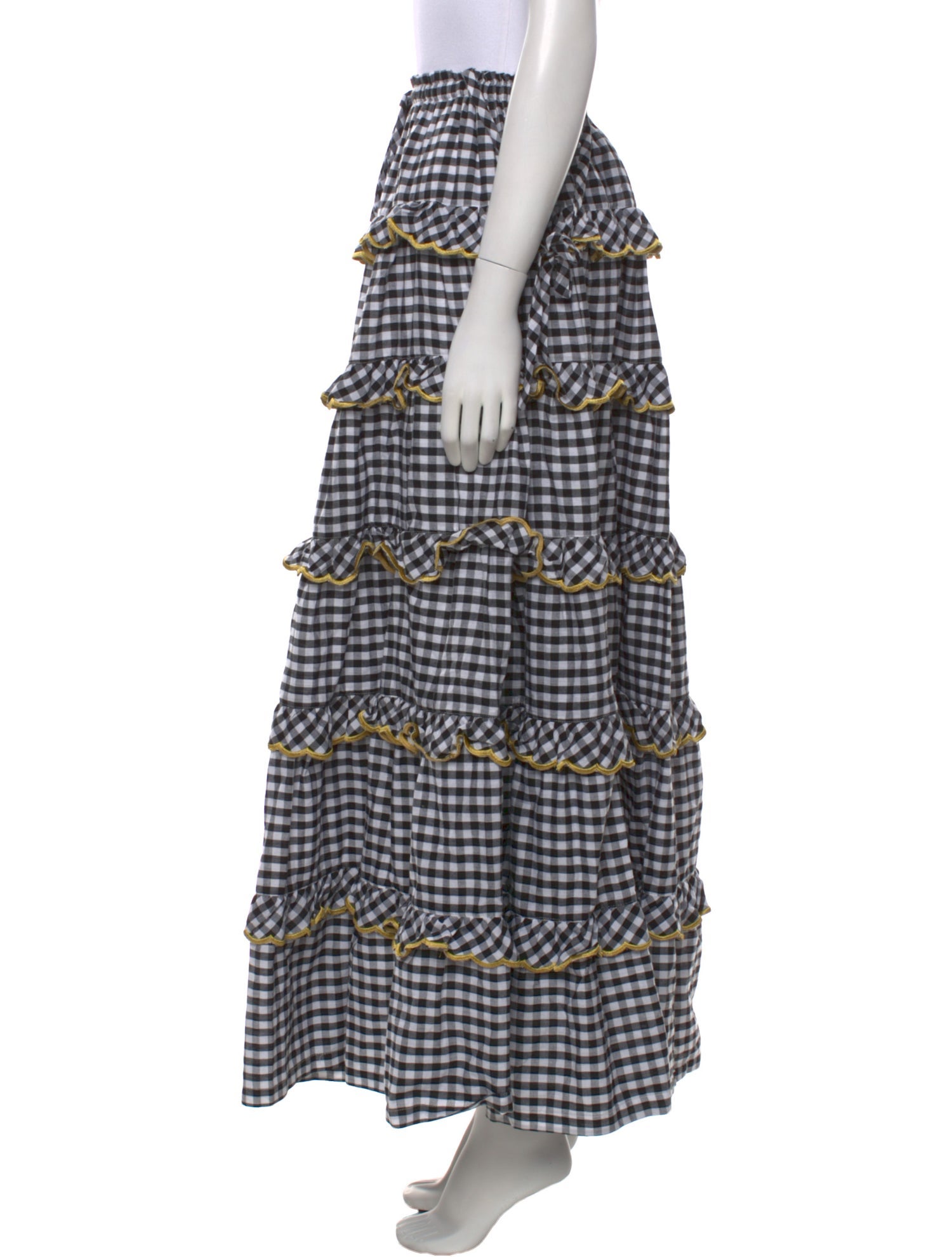 Innika Choo Plaid Print Long Skirt