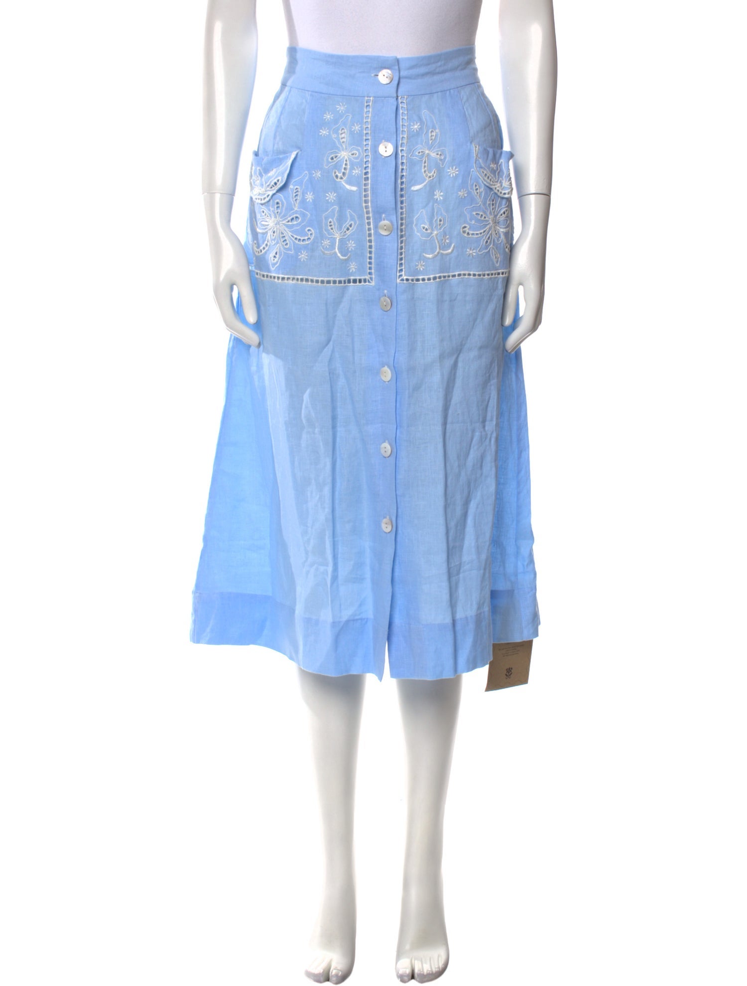 Innika Choo Linen Midi Length Skirt w/ Tags