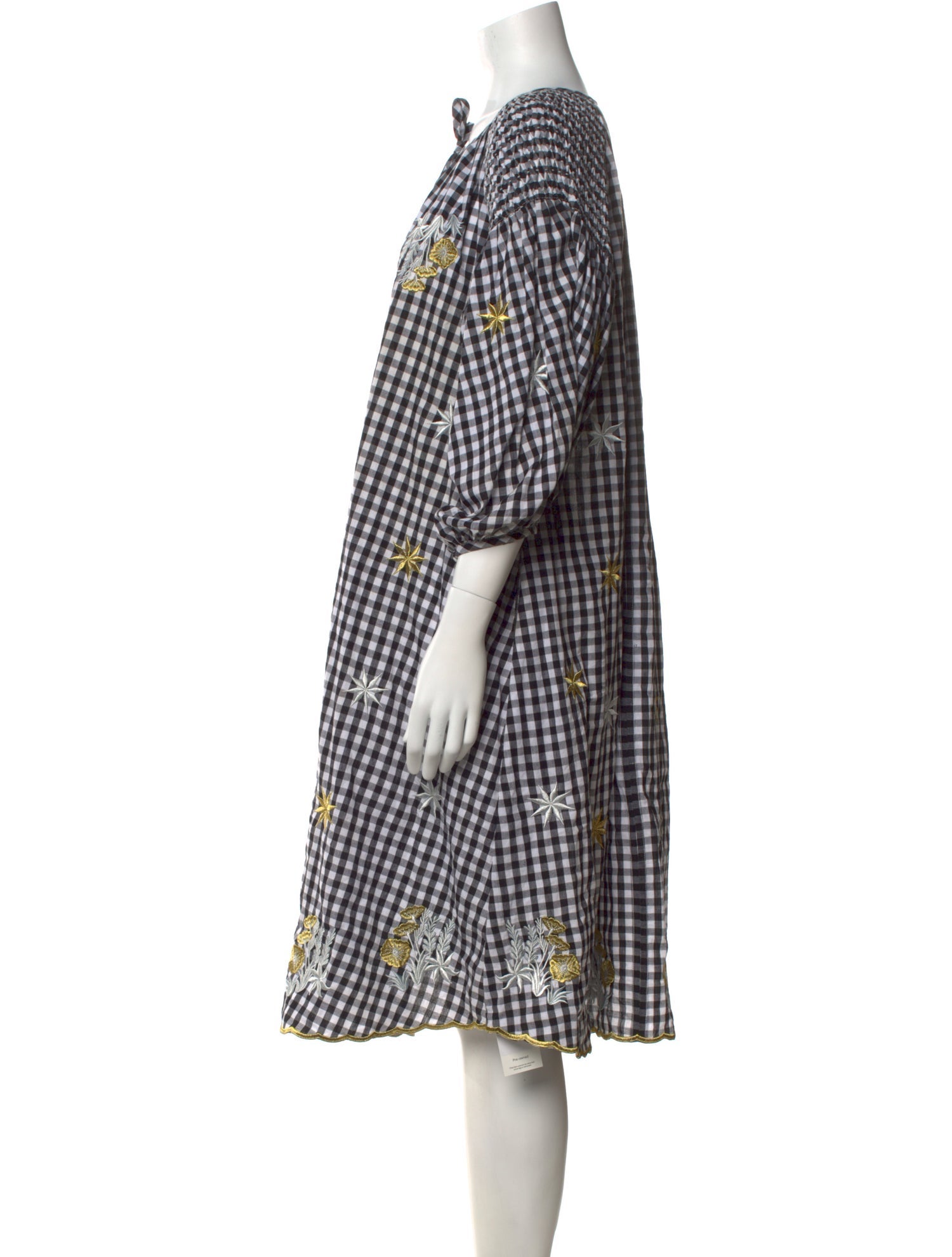 Innika Choo Plaid Print Midi Length Dress