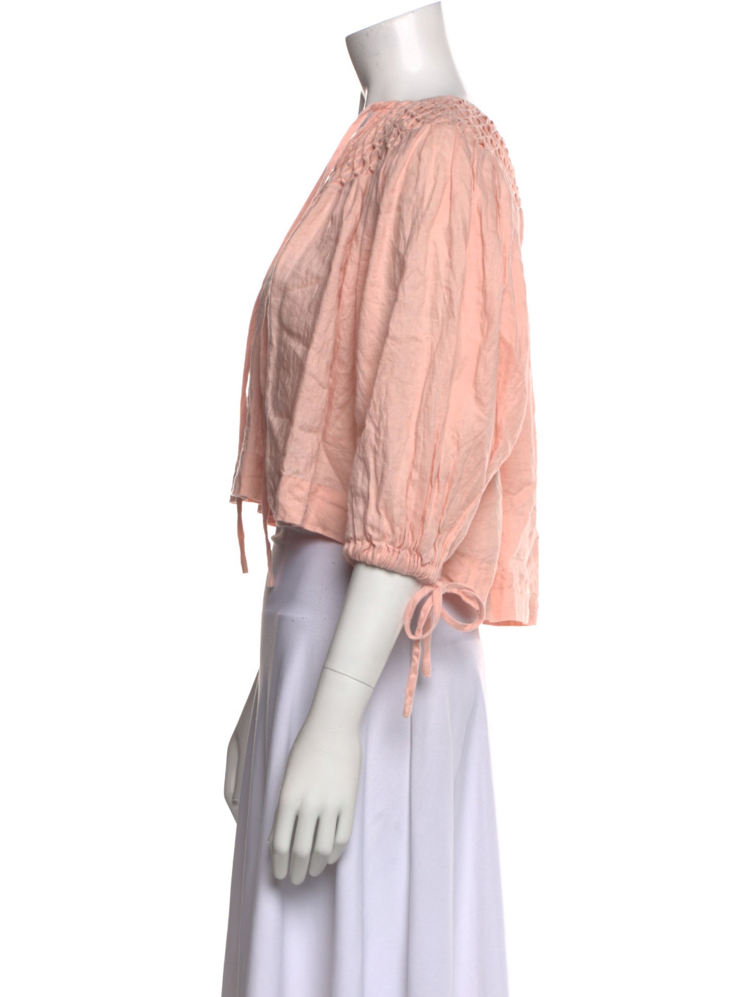 Innika Choo Linen V-Neck Crop Top