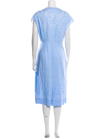 Innika Choo Linen Midi Length Dress