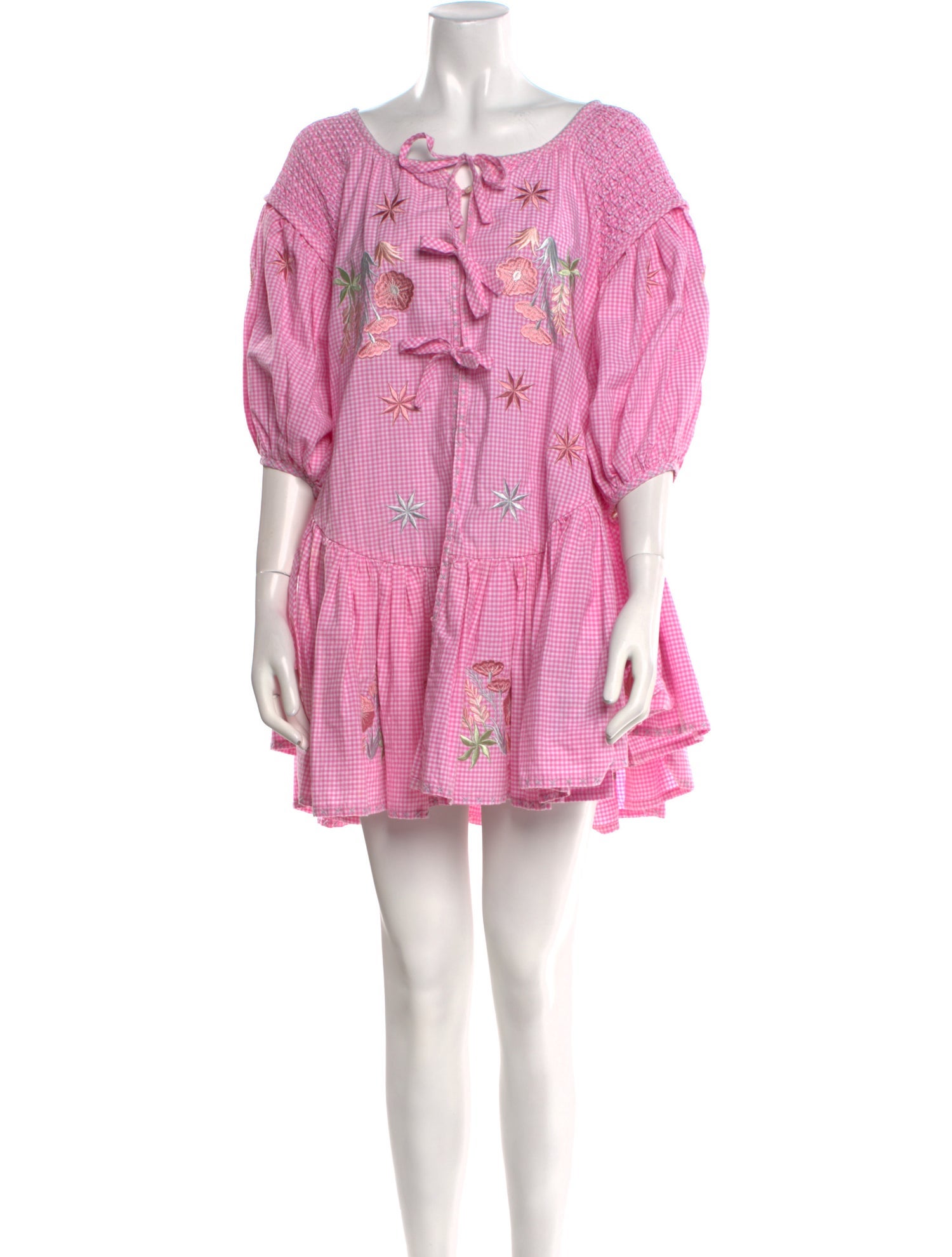 Innika Choo Plaid Print Mini Dress