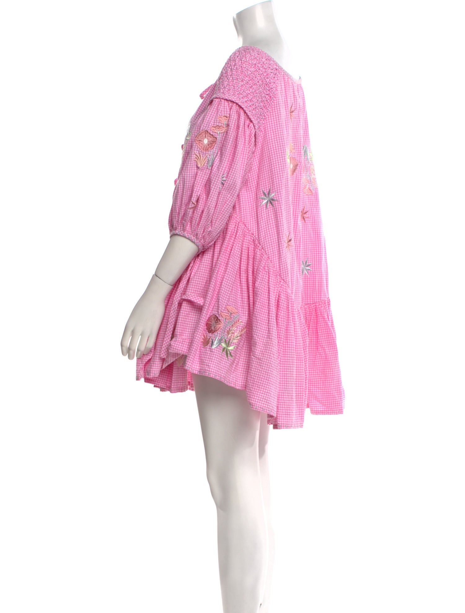 Innika Choo Plaid Print Mini Dress