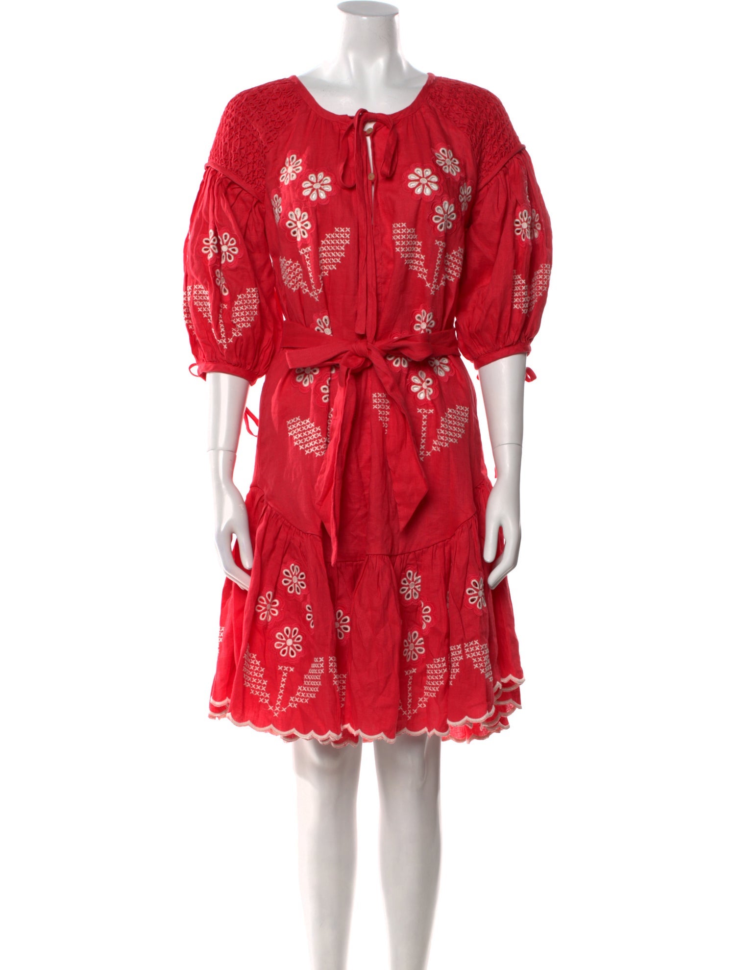 Innika Choo Linen Knee-Length Dress