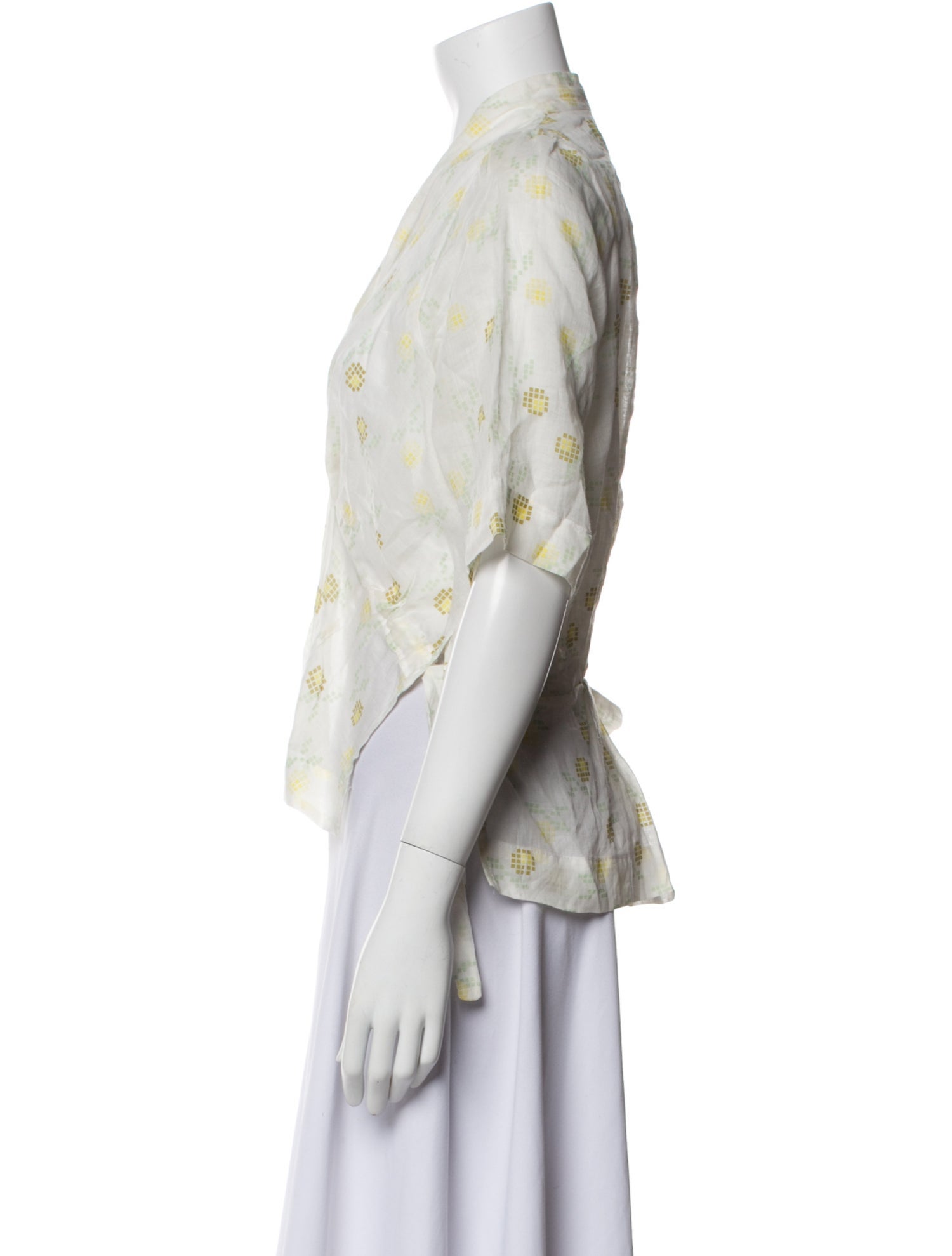 Innika Choo Floral Print V-Neck Button-Up Top