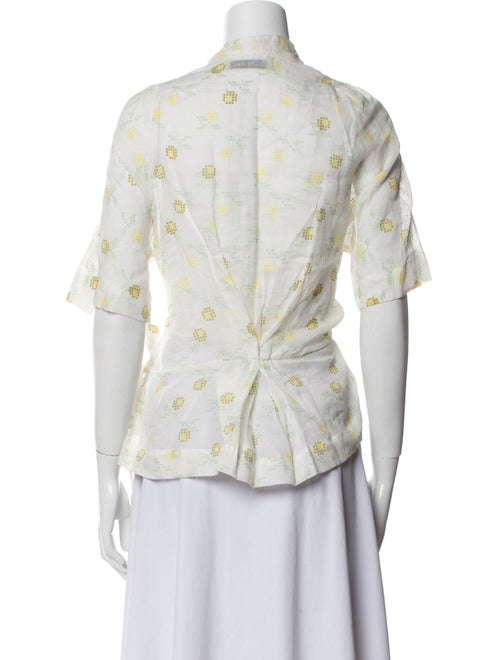 Innika Choo Floral Print V-Neck Button-Up Top