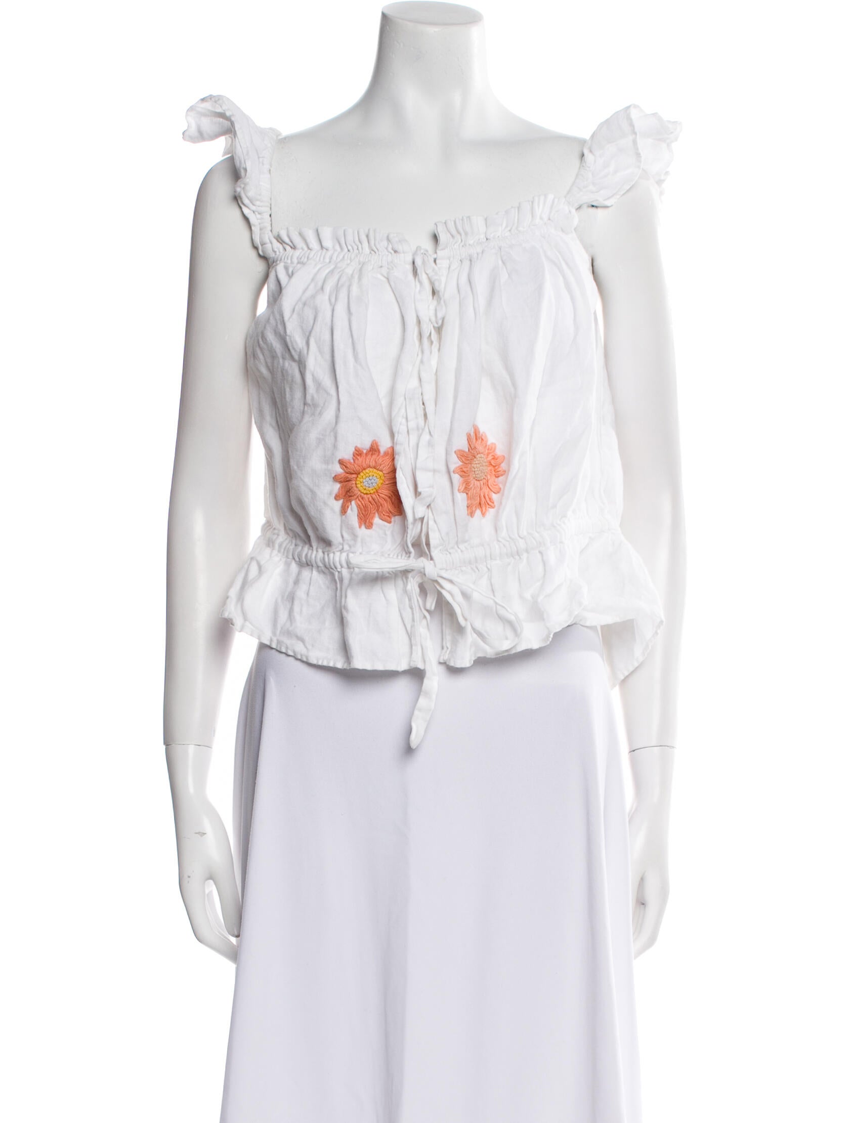 Innika Choo Square Neckline Sleeveless Crop Top