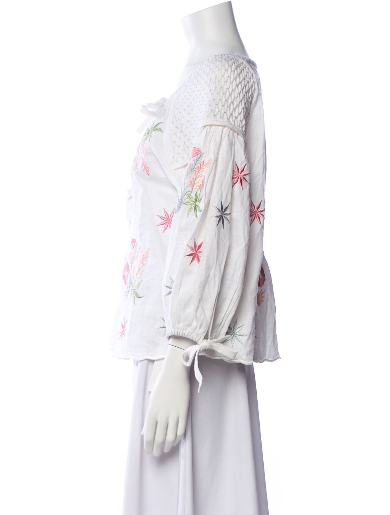 Innika Choo Linen Floral Print Blouse