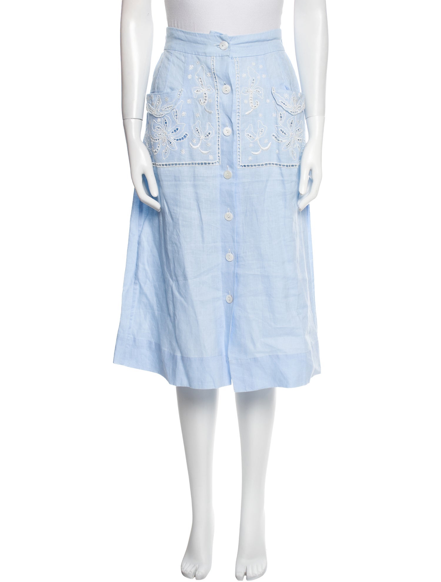 Innika Choo Linen Knee-Length Skirt w/ Tags