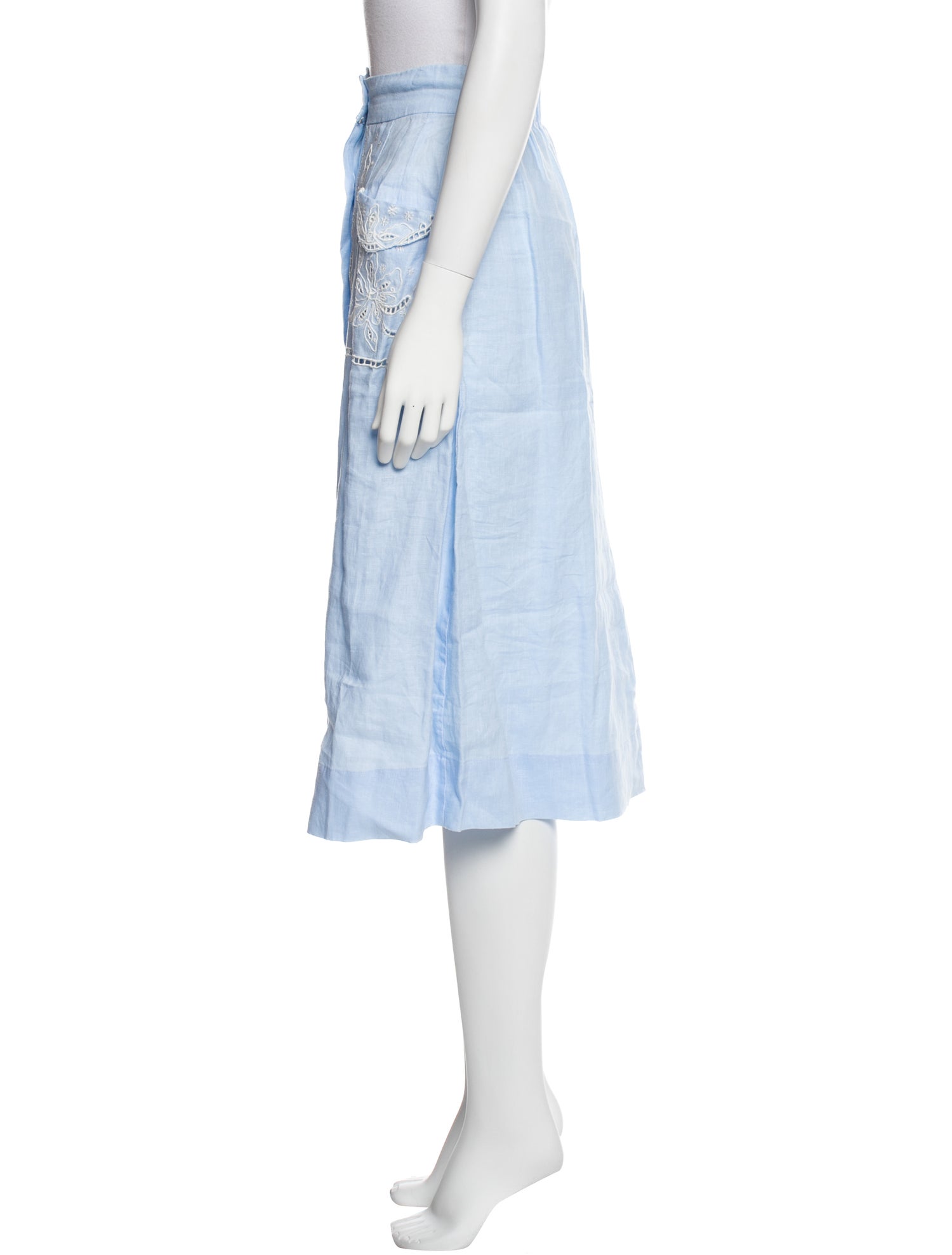 Innika Choo Linen Knee-Length Skirt w/ Tags