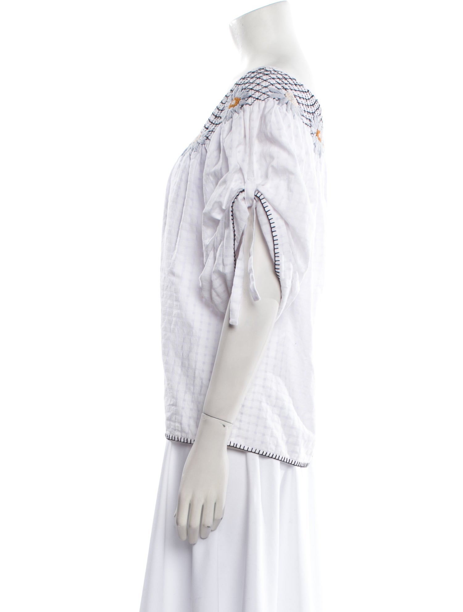 Innika Choo Off-The-Shoulder Three-Quarter Sleeve Blouse