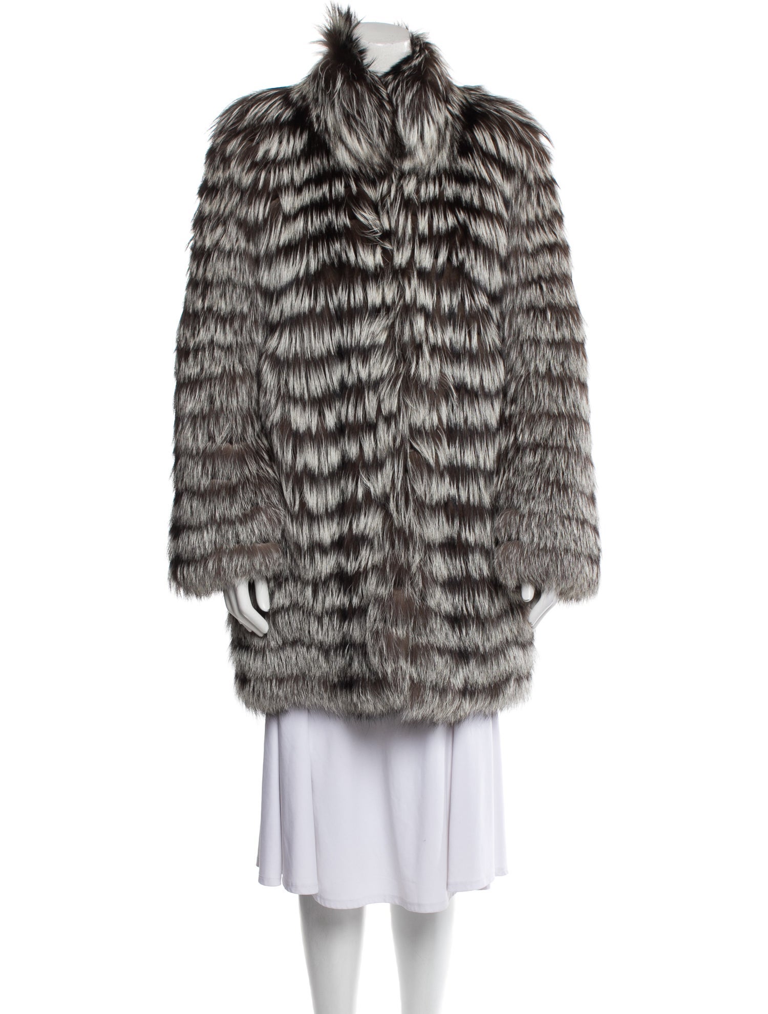 Inochi Fox Printed Fur Coat
