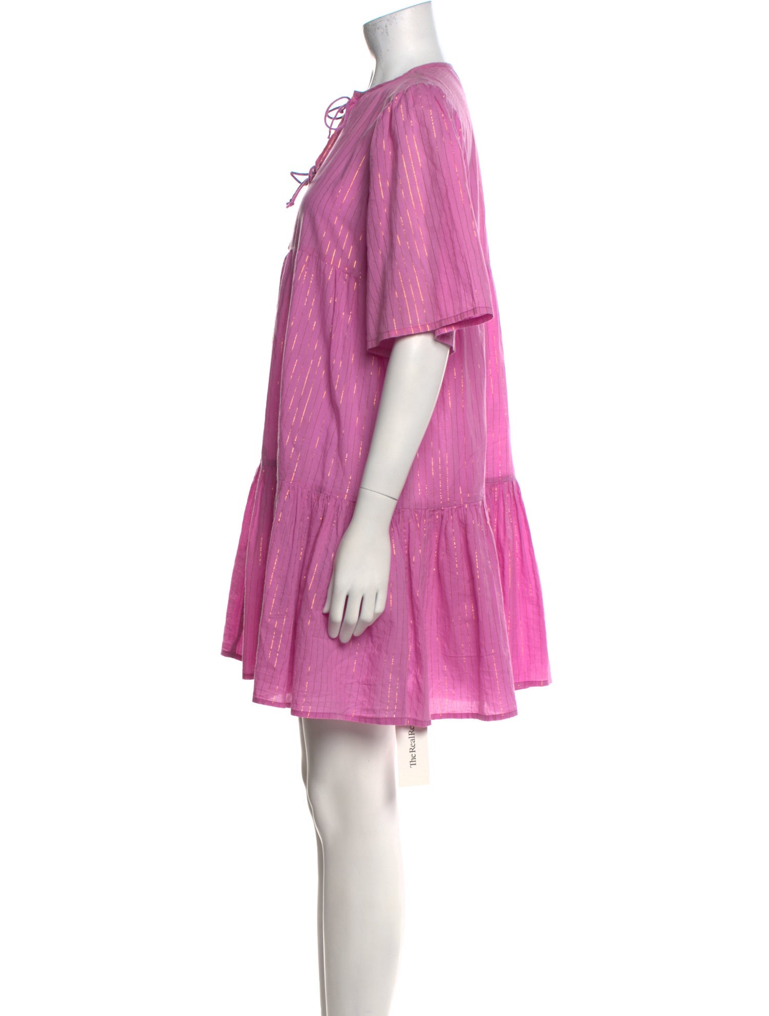 India Collection Crew Neck Mini Dress