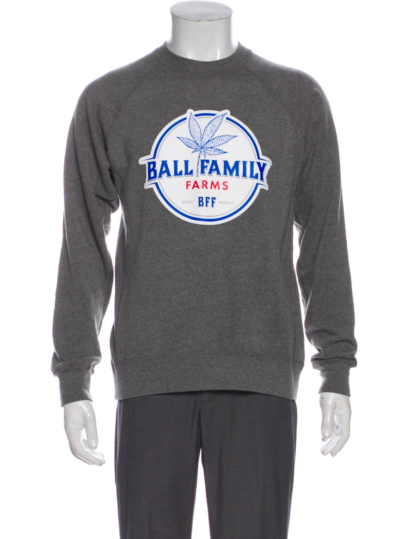 Independent Trading Co. Graphic Print Crew Neck Sweatshirt