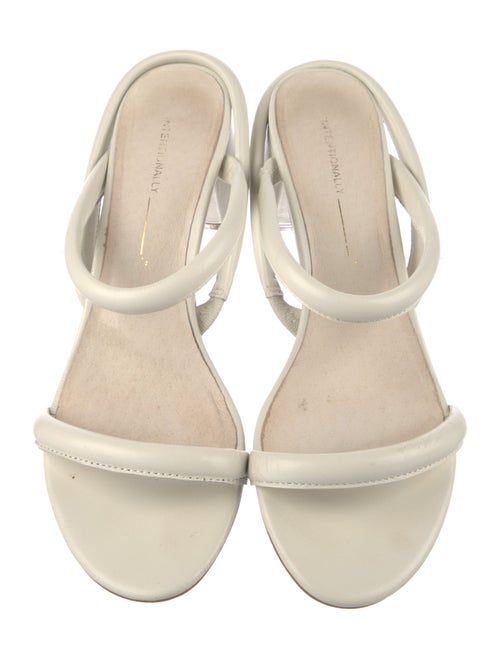 "intentionally _________" Leather Slingback Sandals