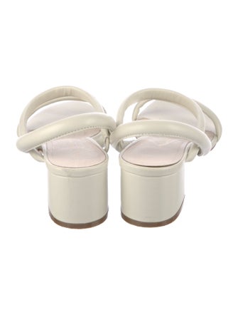 "intentionally _________" Leather Slingback Sandals